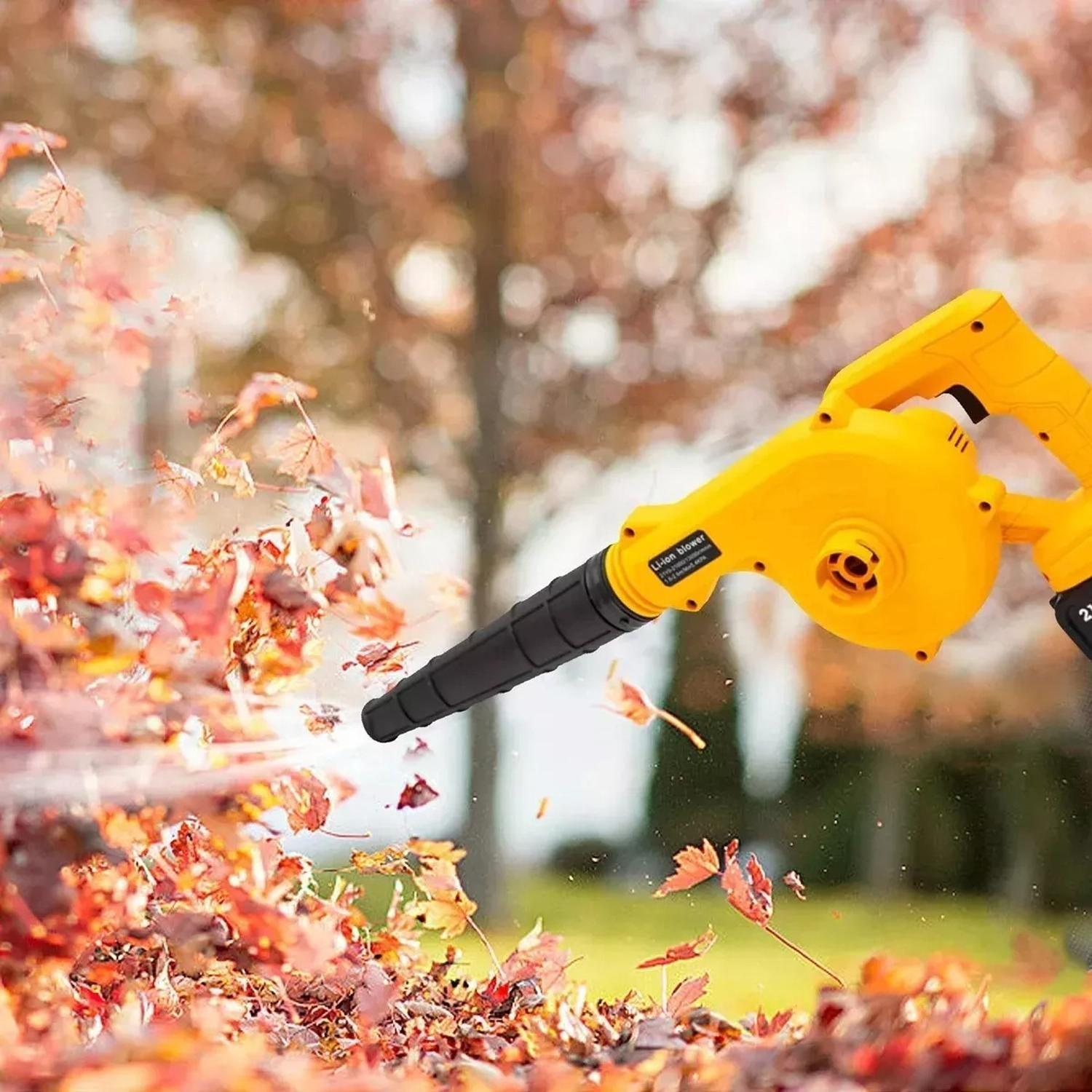 Soplador De Hojas Inalambrico Recargable + 1 Batería De 36v Negro-1