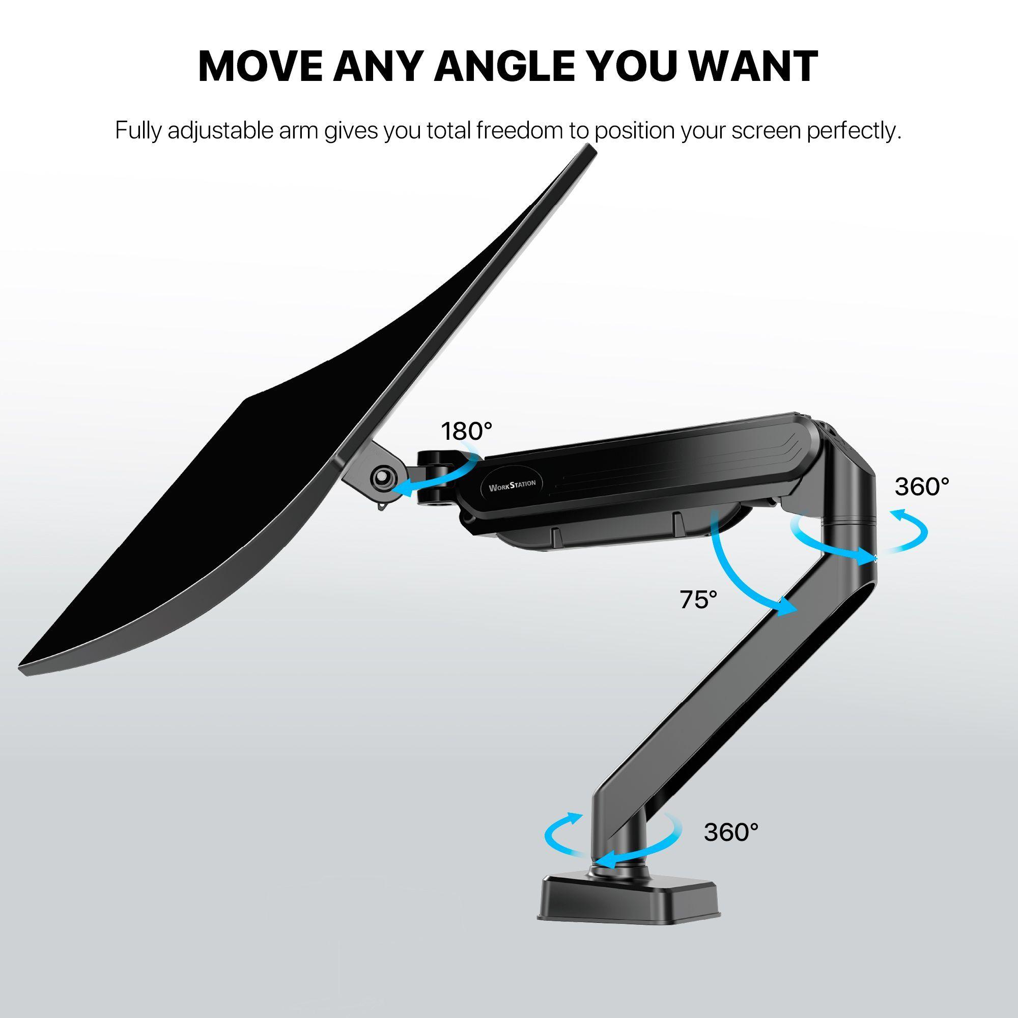 Brazo para Monitor Fantech ProMount MBS1 Workstation 13”–32” Pistón a Gas 360°-5