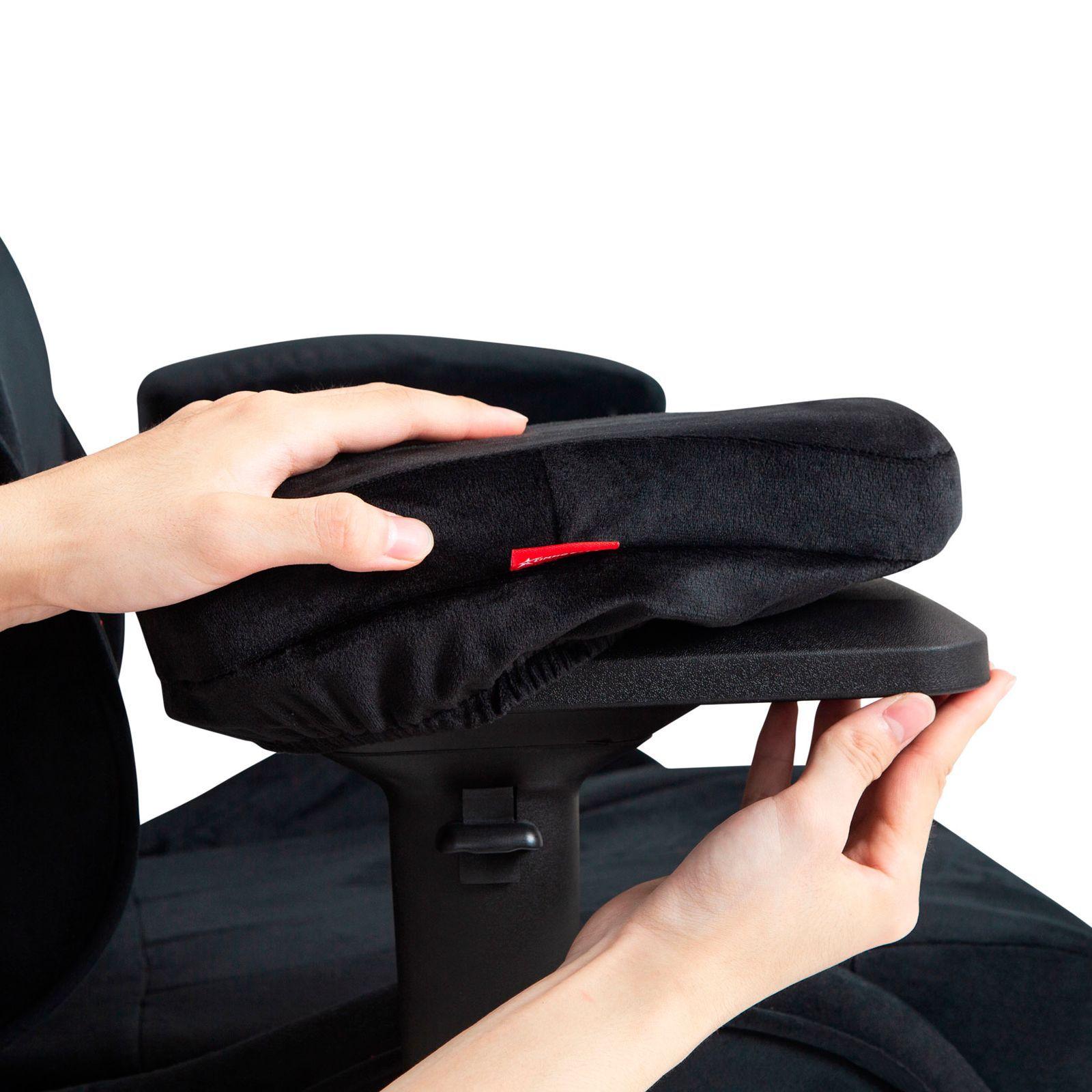 Cojín para reposa brazos Dragster Ergopad Rosso con Memory Cloud para Sillas de escritorio-5