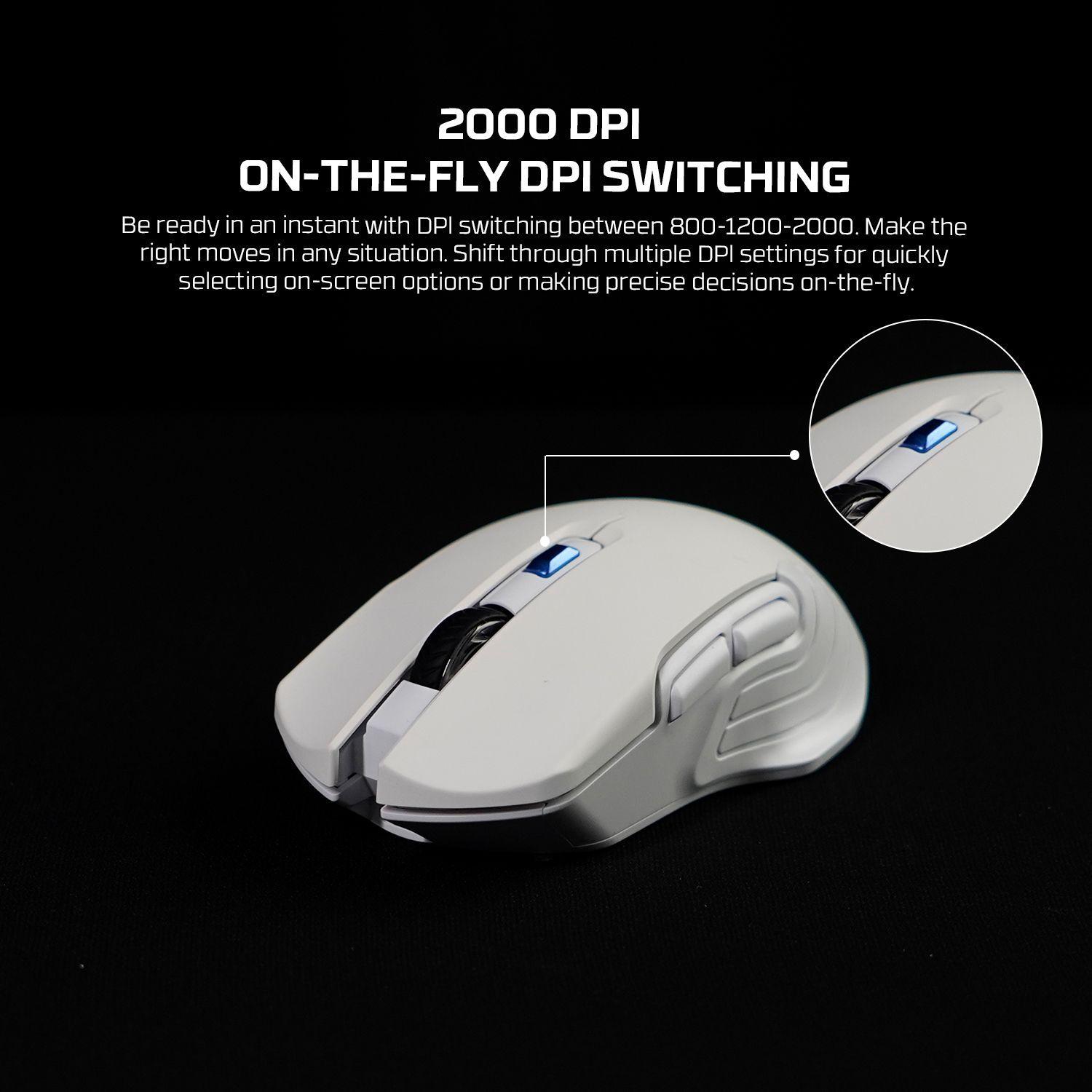 Mouse Inalámbrico Fantech WG12Rs Raigor III Silencioso 2000 DPI Batería 720h-4