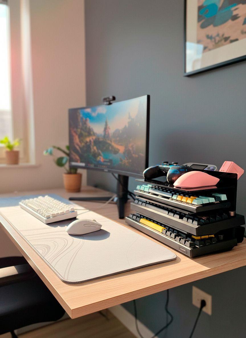 Organizador de Escritorio Gamer Dragster Vault Black de Acrílico con 3 Bandejas-6