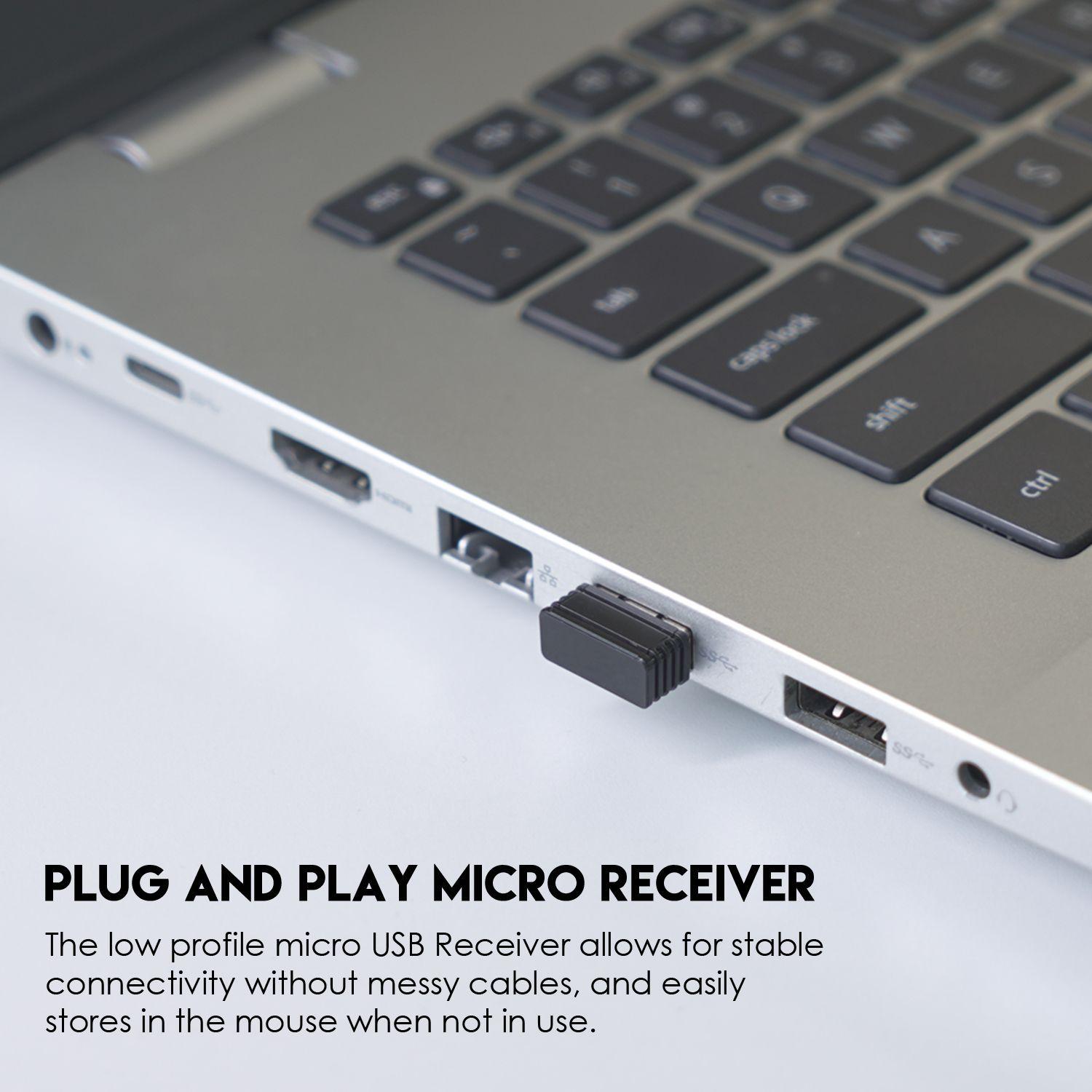 Mouse Inalámbrico Fantech W603 GO Black – 1600 DPI, 3 Meses de Autonomía-4