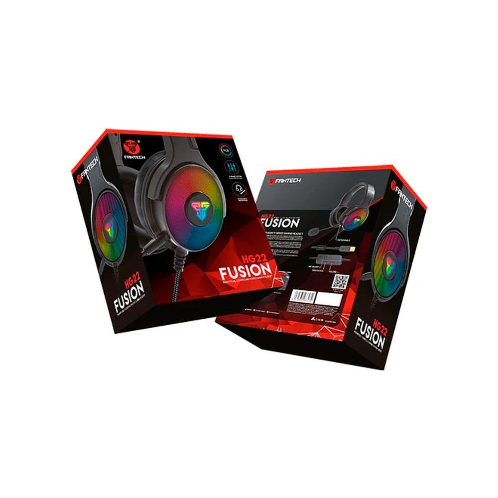 Audífonos 7.1 virtual Fantech Fusion RGB HG22 USB A Pc Gamer-3