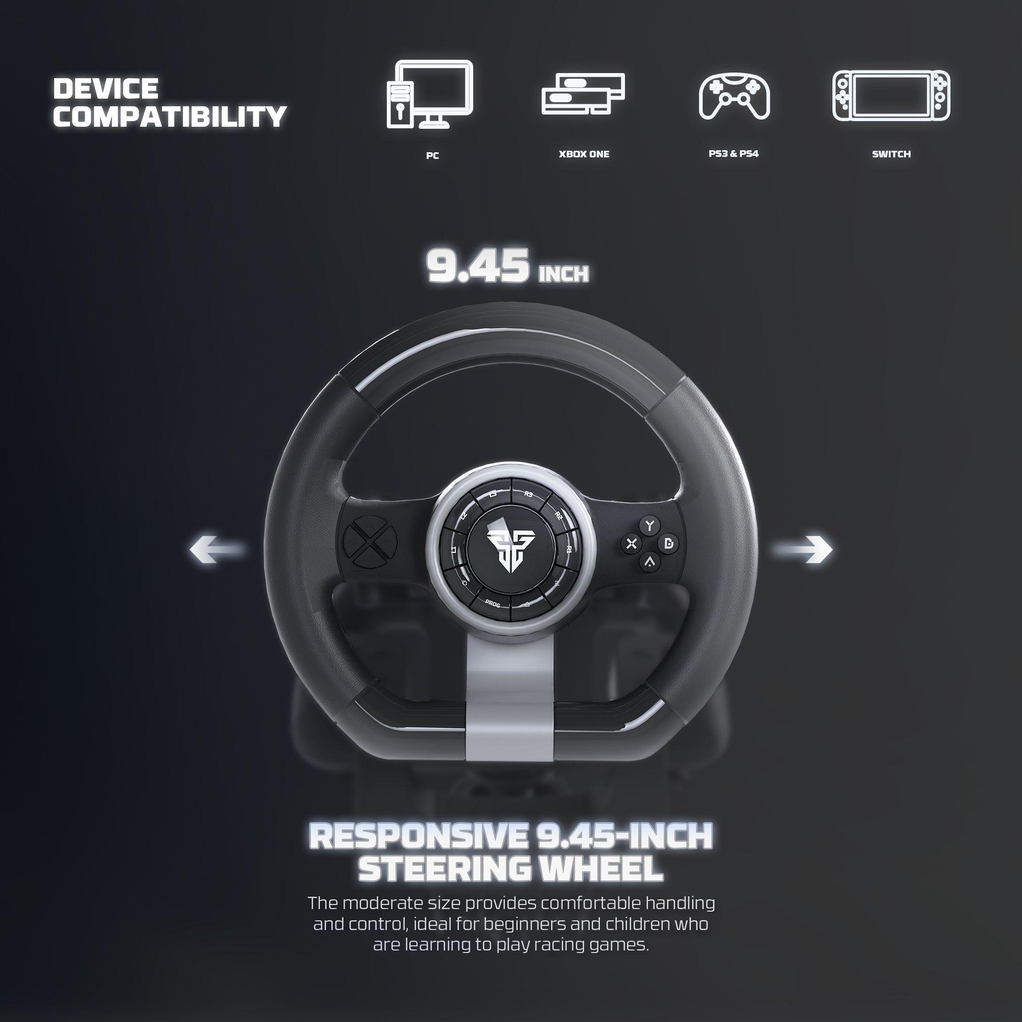 Volante Fantech R2 con Pedalera 180° Multiplataforma Sim Racing para PC y Consolas-6