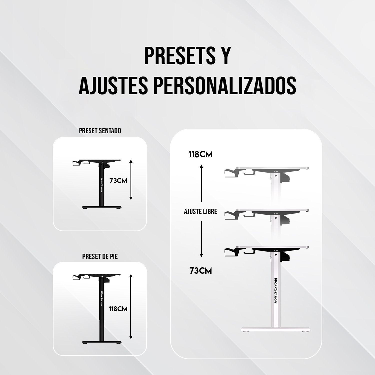 Escritorio con elevación automática Fantech WorkStation WS311 Carbon Black-5