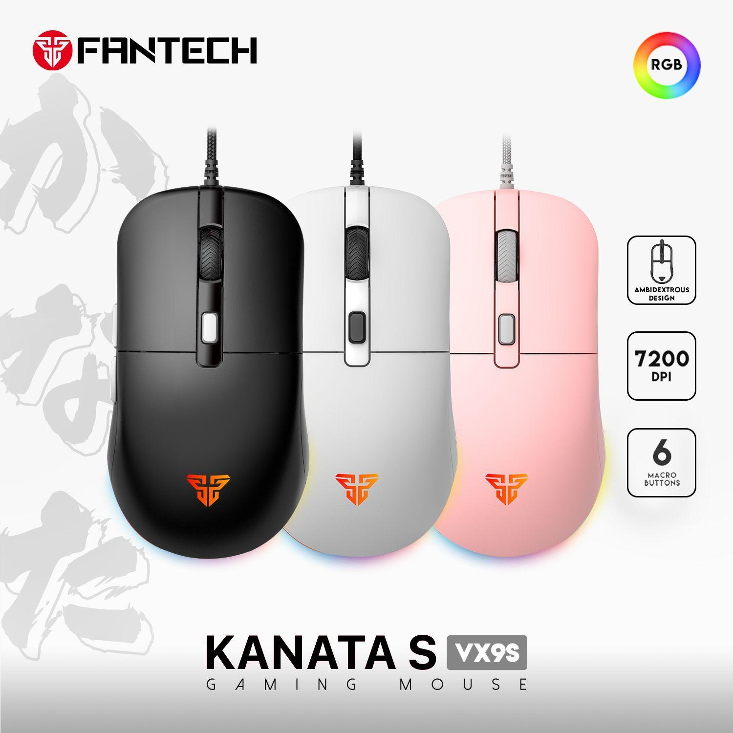 Mouse Gamer Fantech VX9s Kanata S II 7200 DPI Ambidiestro con Macros-7