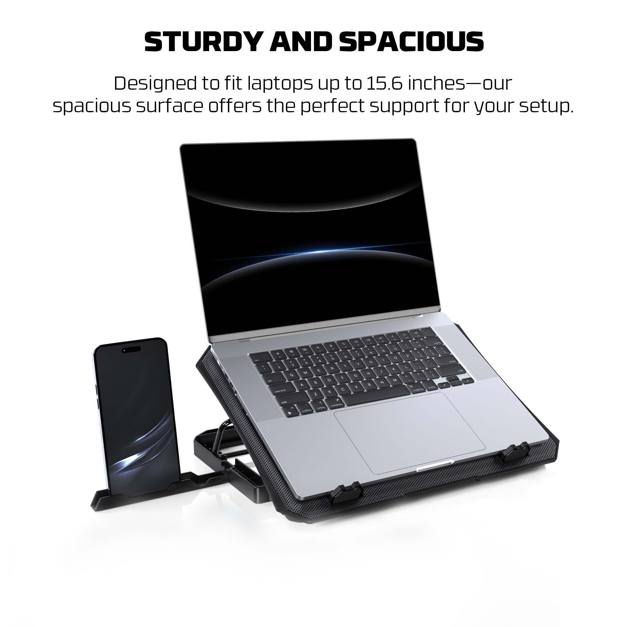 Base Refrigerante para Notebook Fantech NC14 RGB Ajustable hasta 15.6”-4