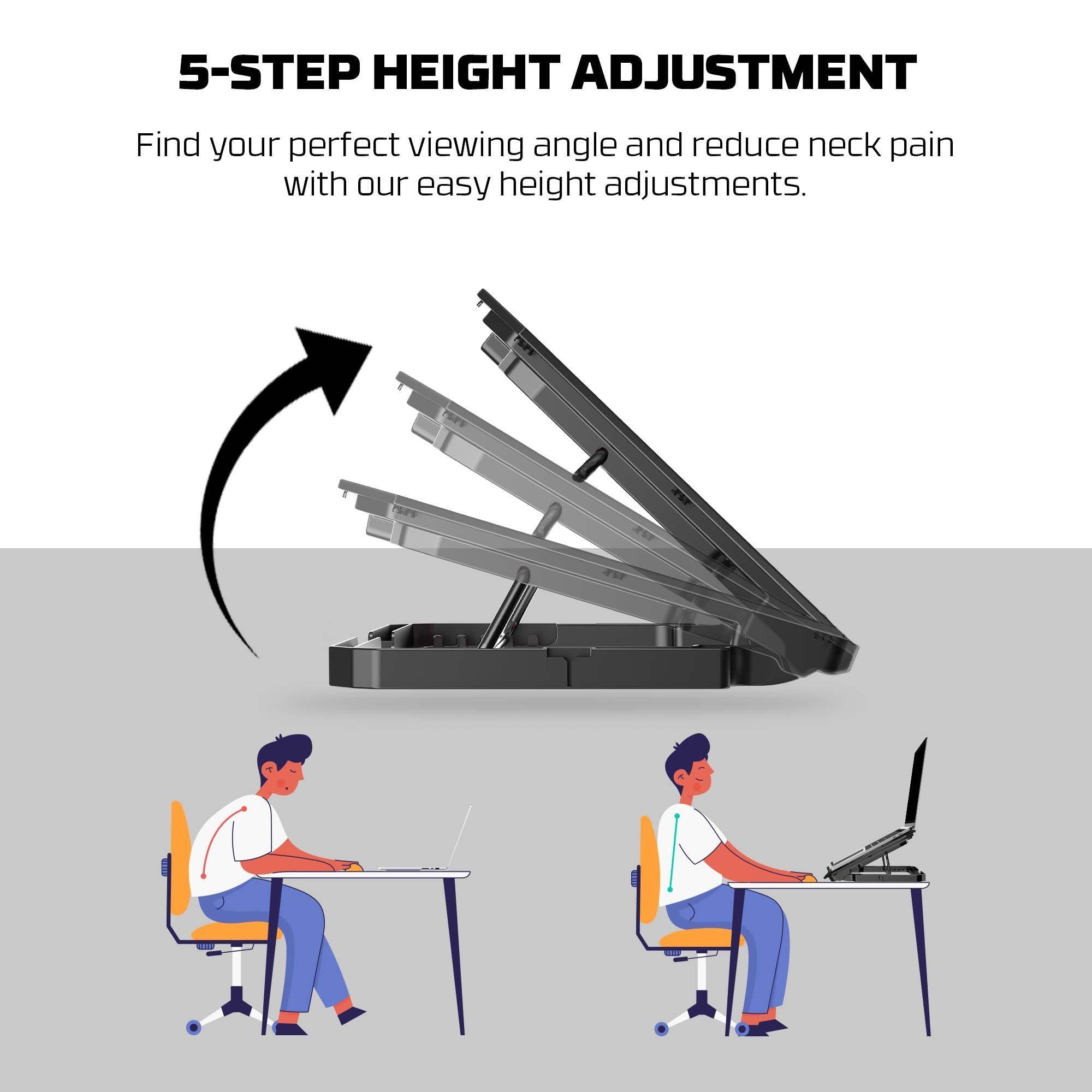 Base Refrigerante para Notebook Fantech NC14 RGB Ajustable hasta 15.6”-5