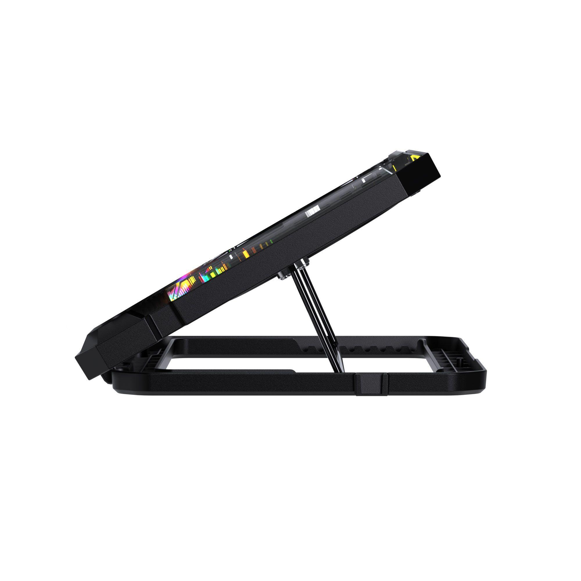 Base Refrigerante para Notebook Fantech NC21 RGB Ajustable hasta 17” con USB-C-1