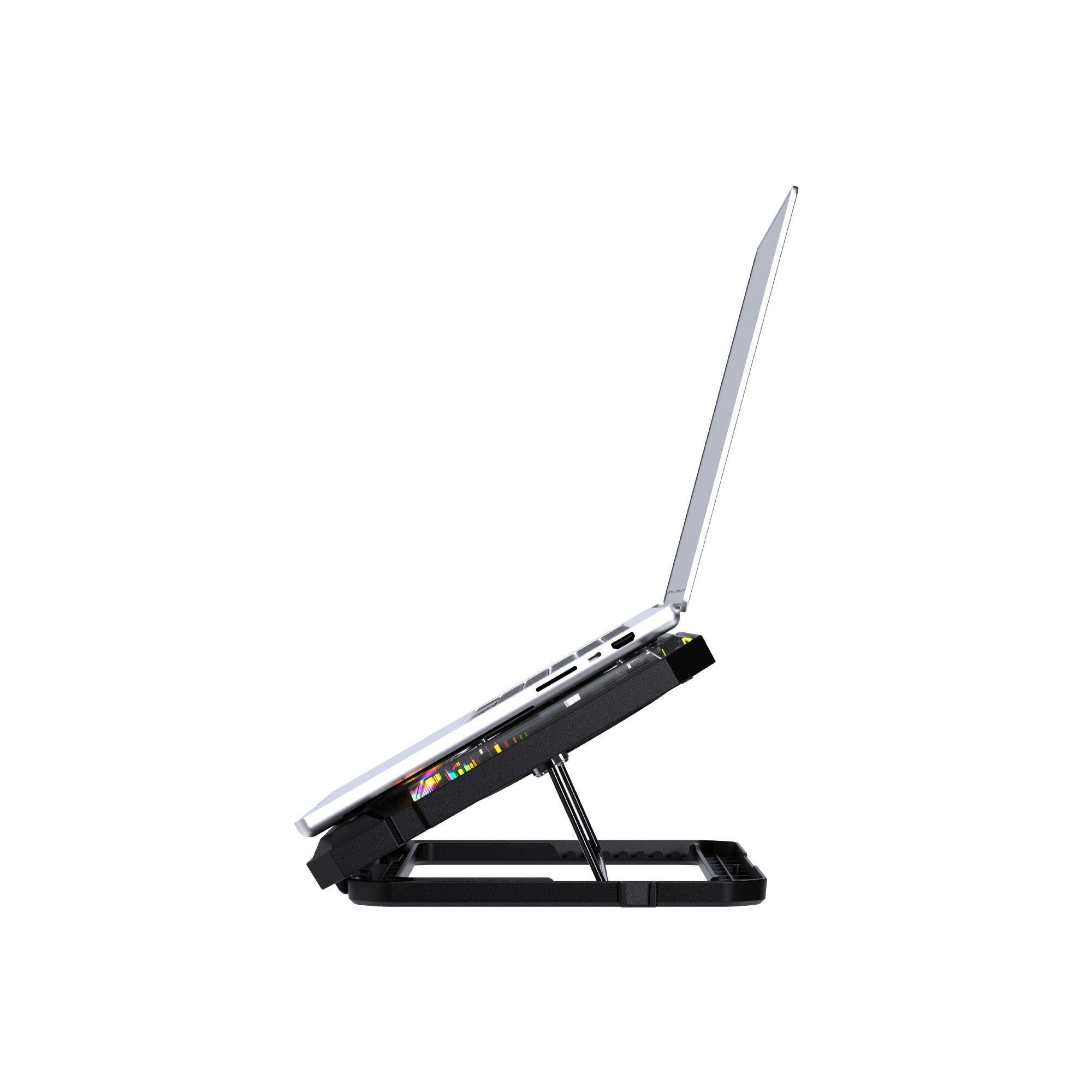 Base Refrigerante para Notebook Fantech NC21 RGB Ajustable hasta 17” con USB-C-2