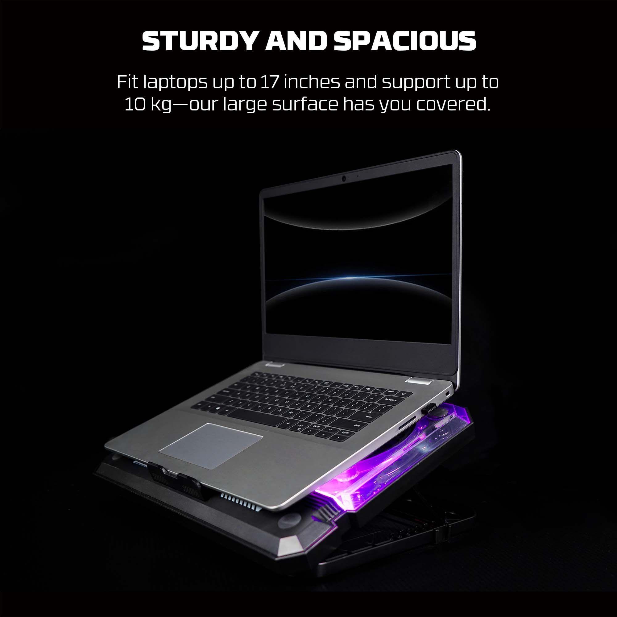 Base Refrigerante para Notebook Fantech NC21 RGB Ajustable hasta 17” con USB-C-7