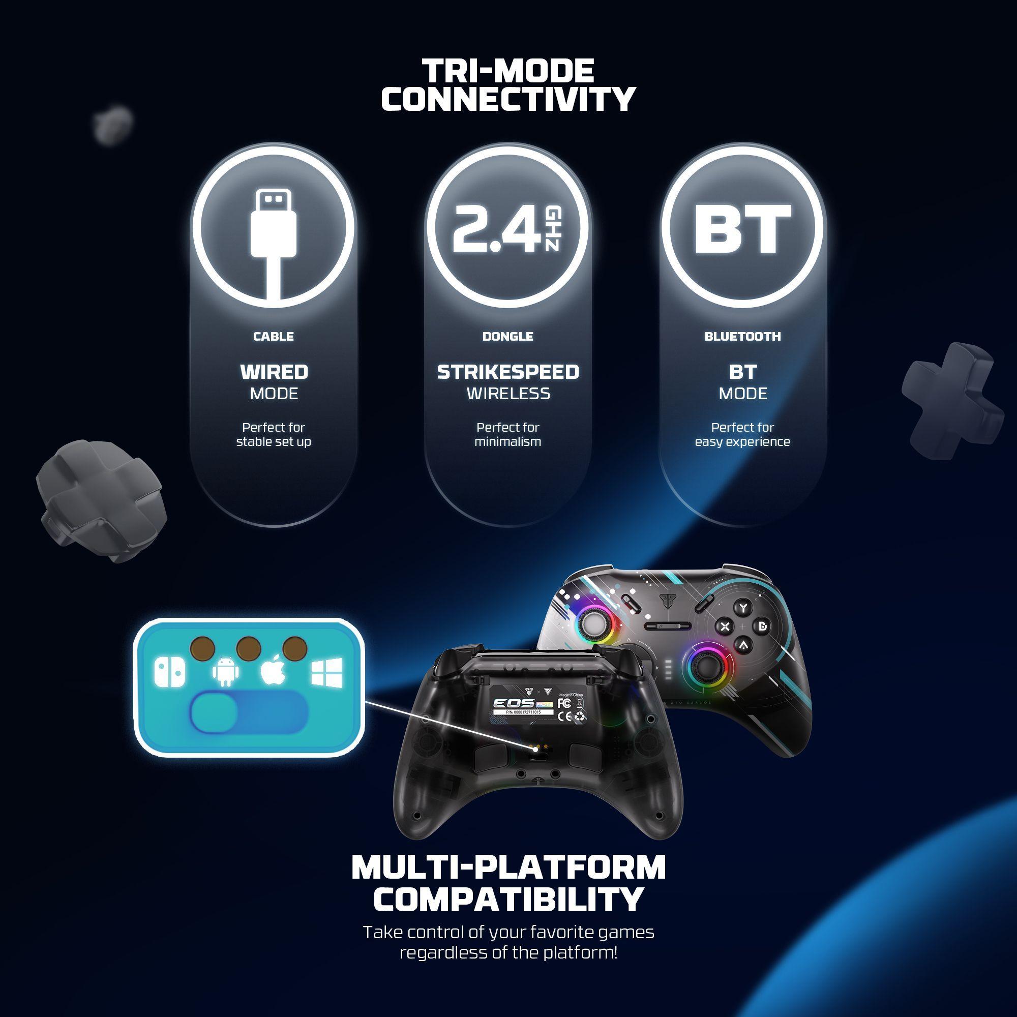 Control Inalámbrico Fantech EOS PRO II S WGP15V2S TMR Hall Effect 1000Hz Multiplataforma-2