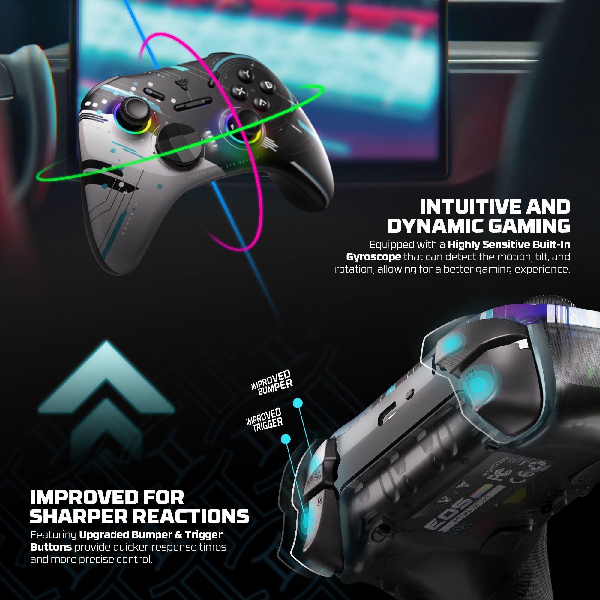 Control Inalámbrico Fantech EOS PRO II S WGP15V2S TMR Hall Effect 1000Hz Multiplataforma-4