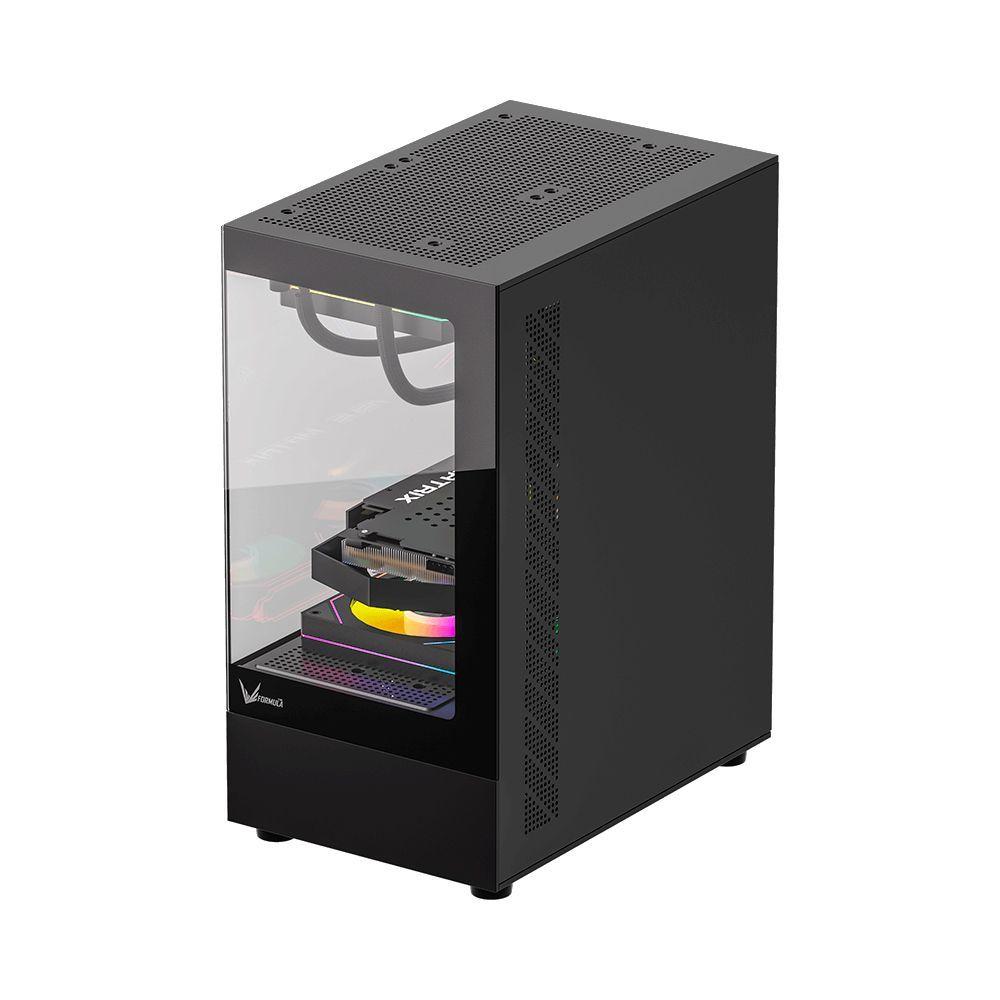 Gabinete PC Formula Crystal Z1CM Plus AR Vidrio Templado mATX con Ventilación Optimizada y USB-C-3