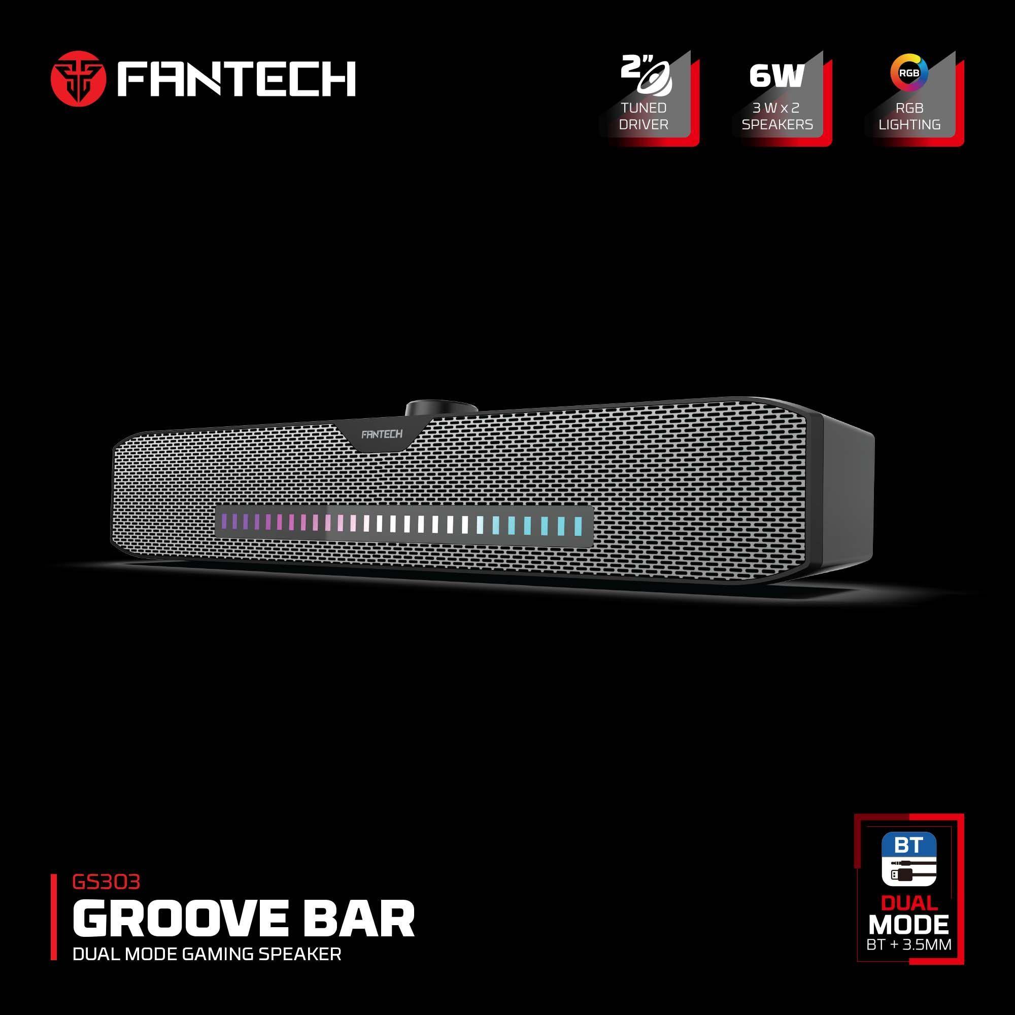 Soundbar Fantech GS303 Groove Bar RGB Bluetooth 5.3 USB Compacta para PC y Gaming-5