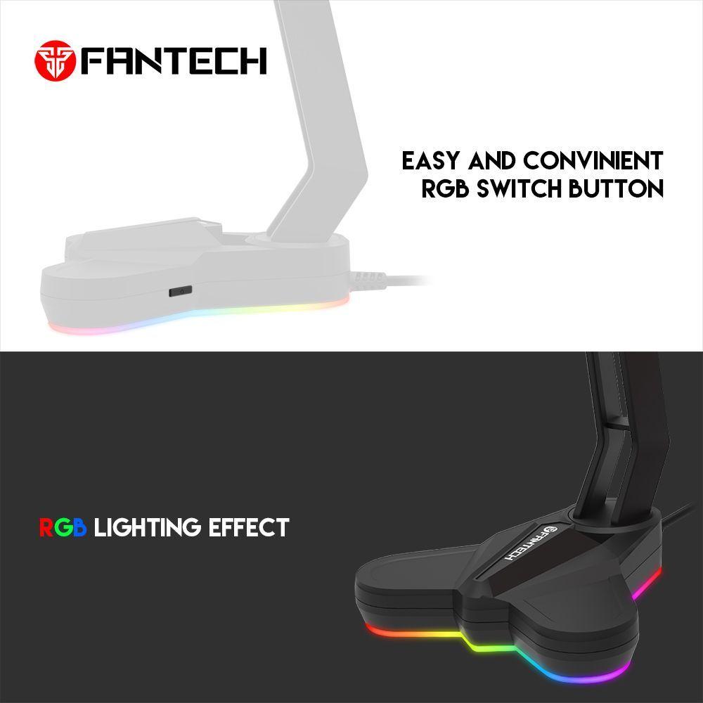 Soporte para Audífonos Fantech AC3001s Tower RGB con Base Antideslizante-5