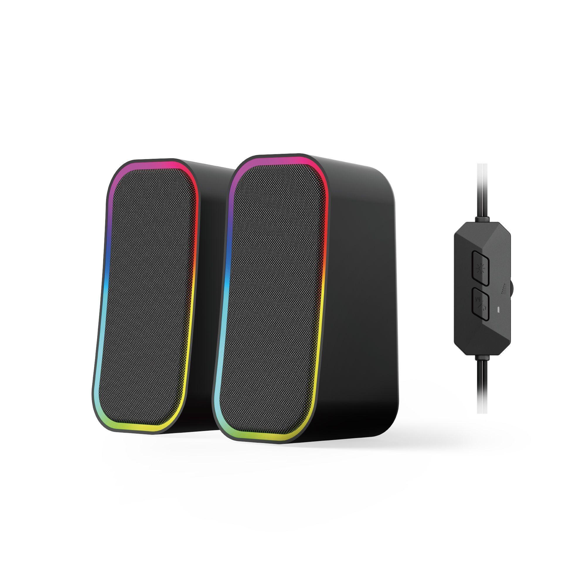 Parlantes Fantech Groove GS304 RGB Bluetooth y 3.5mm – Sonido Compacto 3W x2 wireless speaker-0