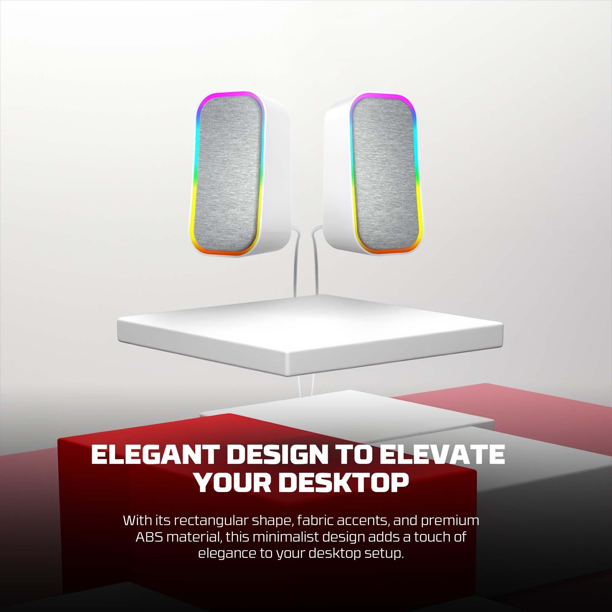 Parlantes Fantech Groove GS304 RGB Bluetooth y 3.5mm – Sonido Compacto 3W x2 wireless speaker-3