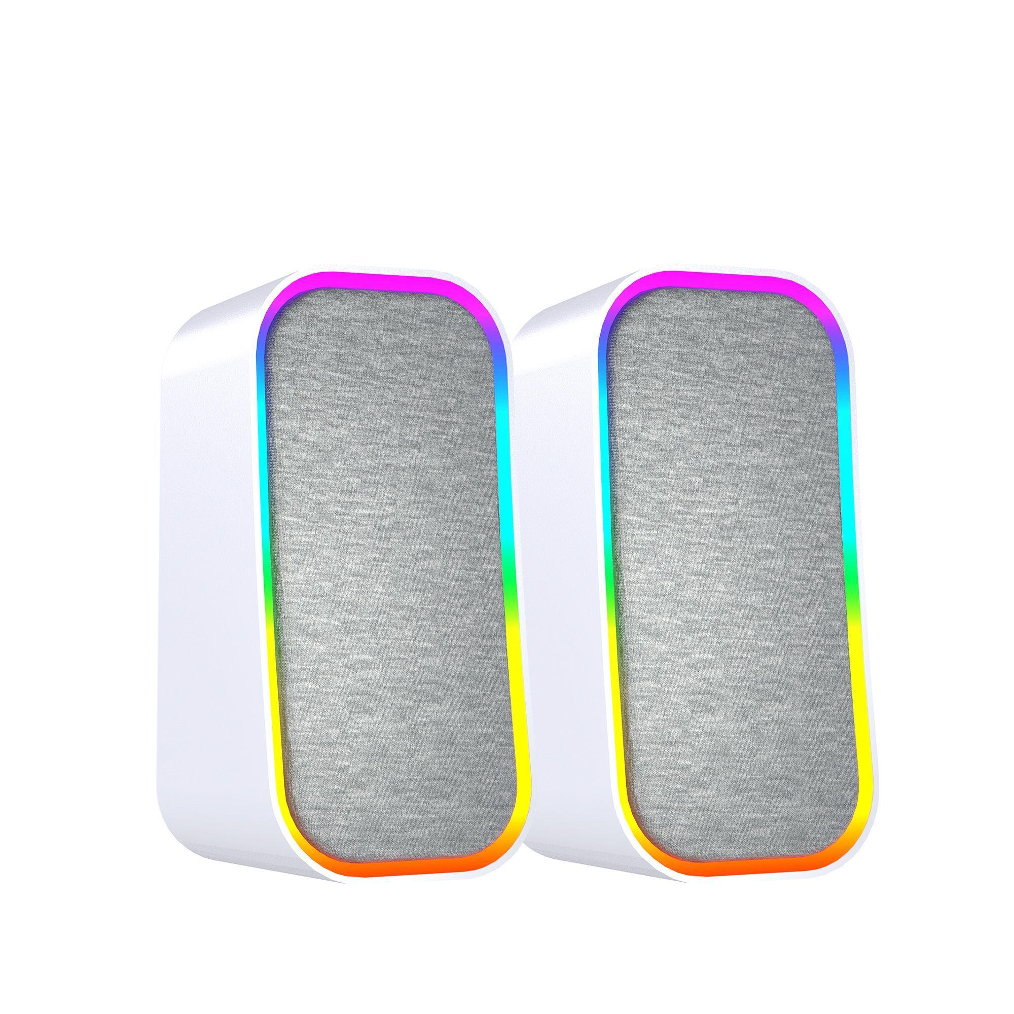 Parlantes Fantech Groove GS304 RGB Bluetooth y 3.5mm – Sonido Compacto 3W x2 wireless speaker-0