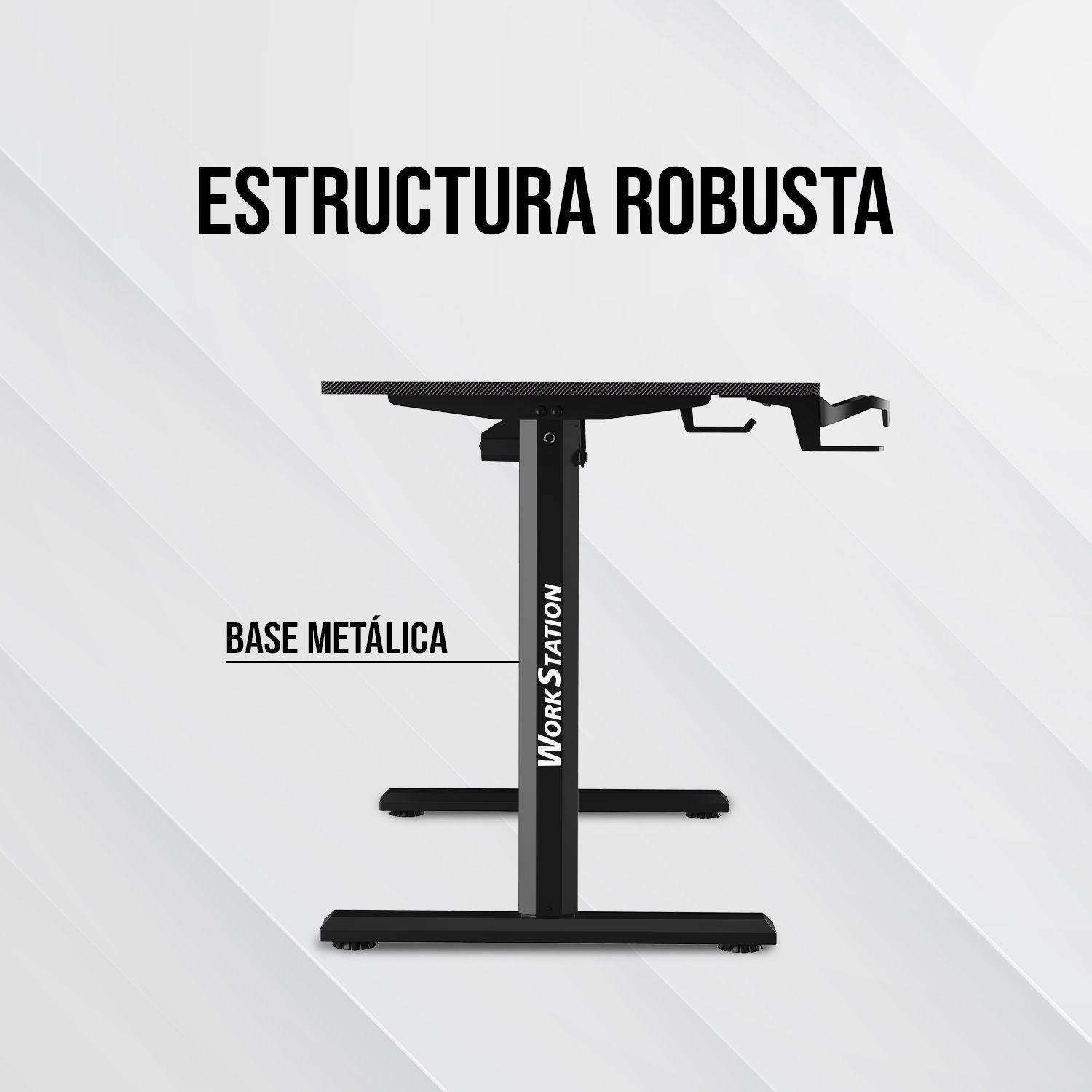 Escritorio mecánico con motor de elevación Fantech WorkStation WS311 Blanco perla-3