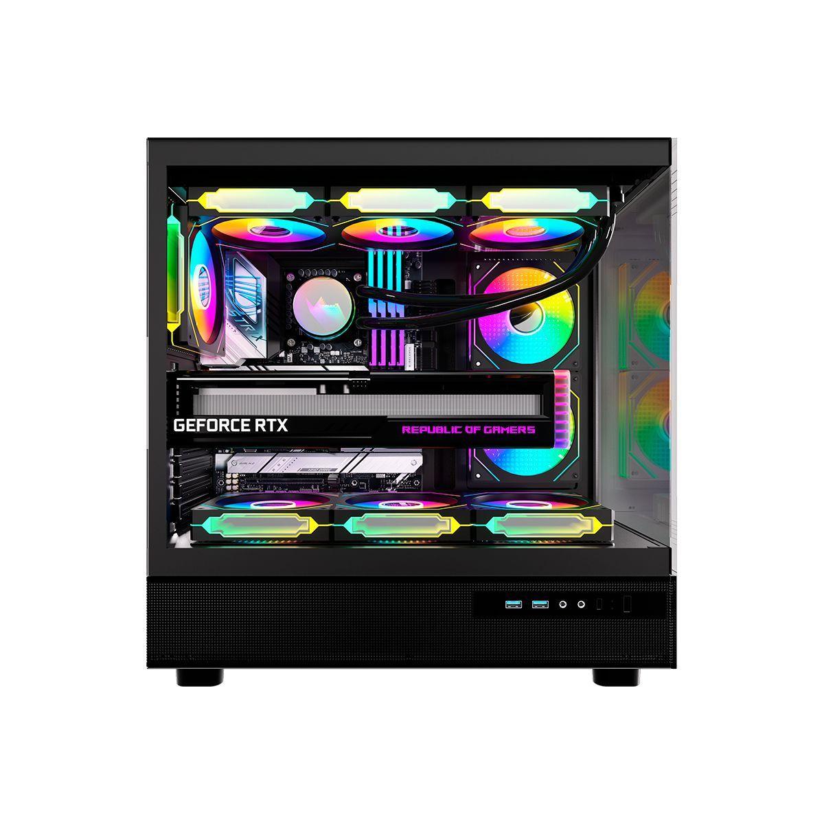 Gabinete PC Formula Crystal Z8 Mid Tower Vidrio Templado con Malla Premium y USB-C-1