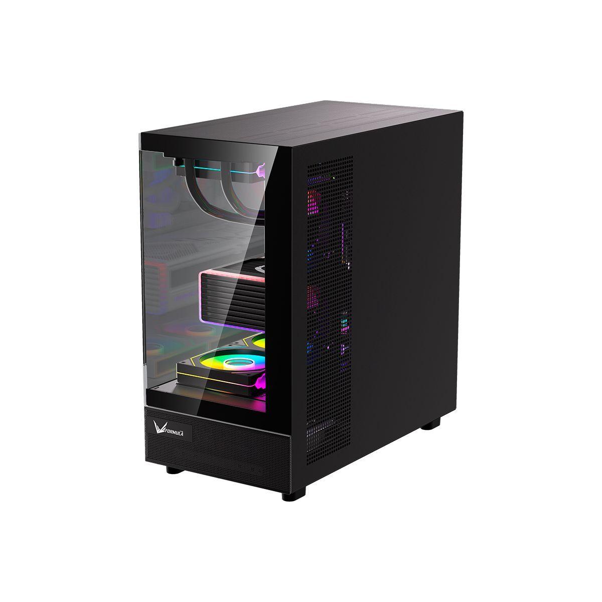 Gabinete PC Formula Crystal Z8 Mid Tower Vidrio Templado con Malla Premium y USB-C-3