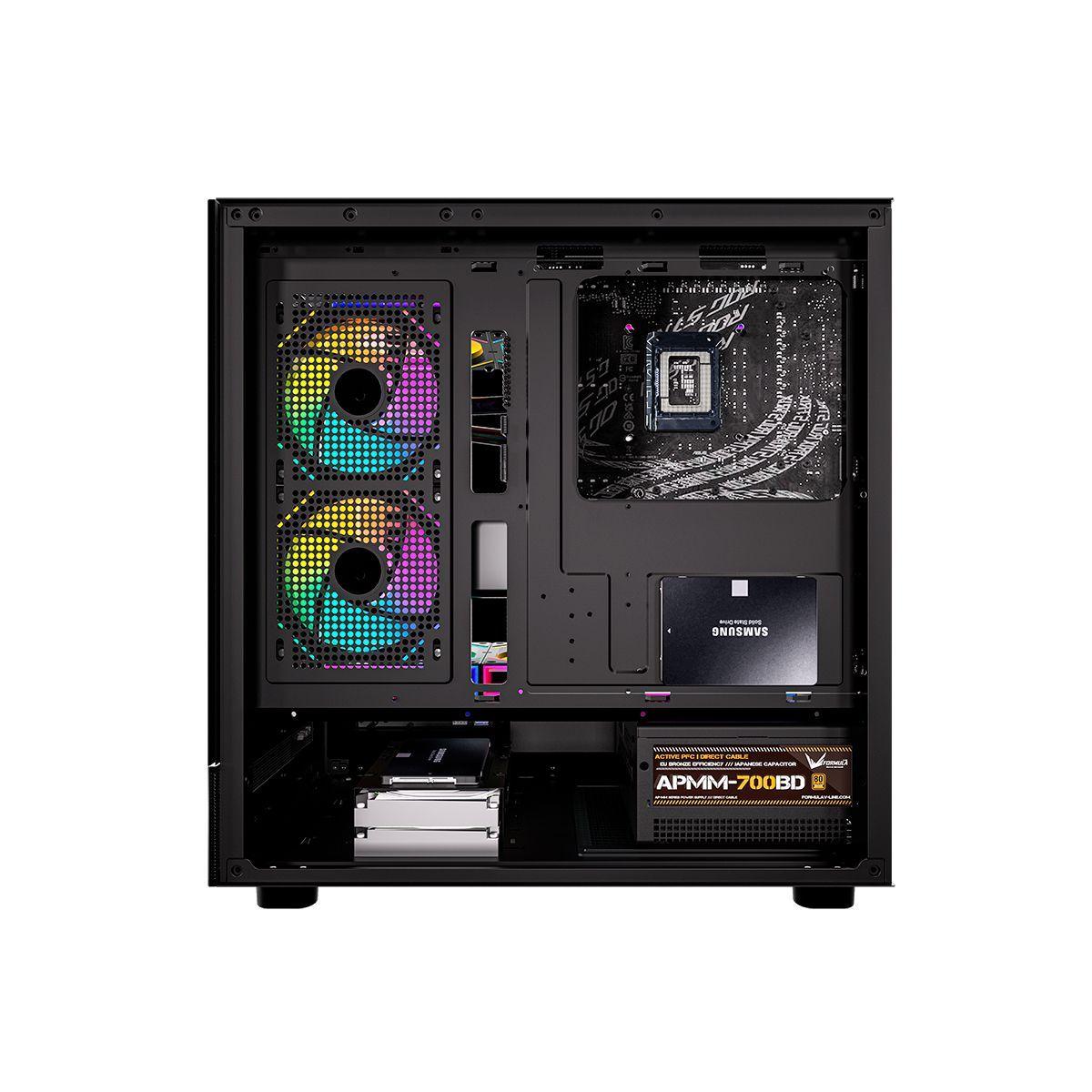Gabinete PC Formula Crystal Z8 Mid Tower Vidrio Templado con Malla Premium y USB-C-4