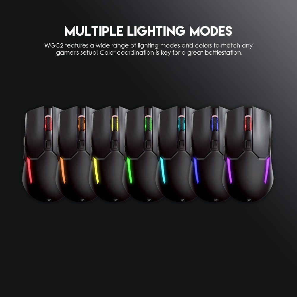 Mouse Inalámbrico Fantech Venom II WGC2 Green – PixArt 3212, 2400 DPI, Wireless-6