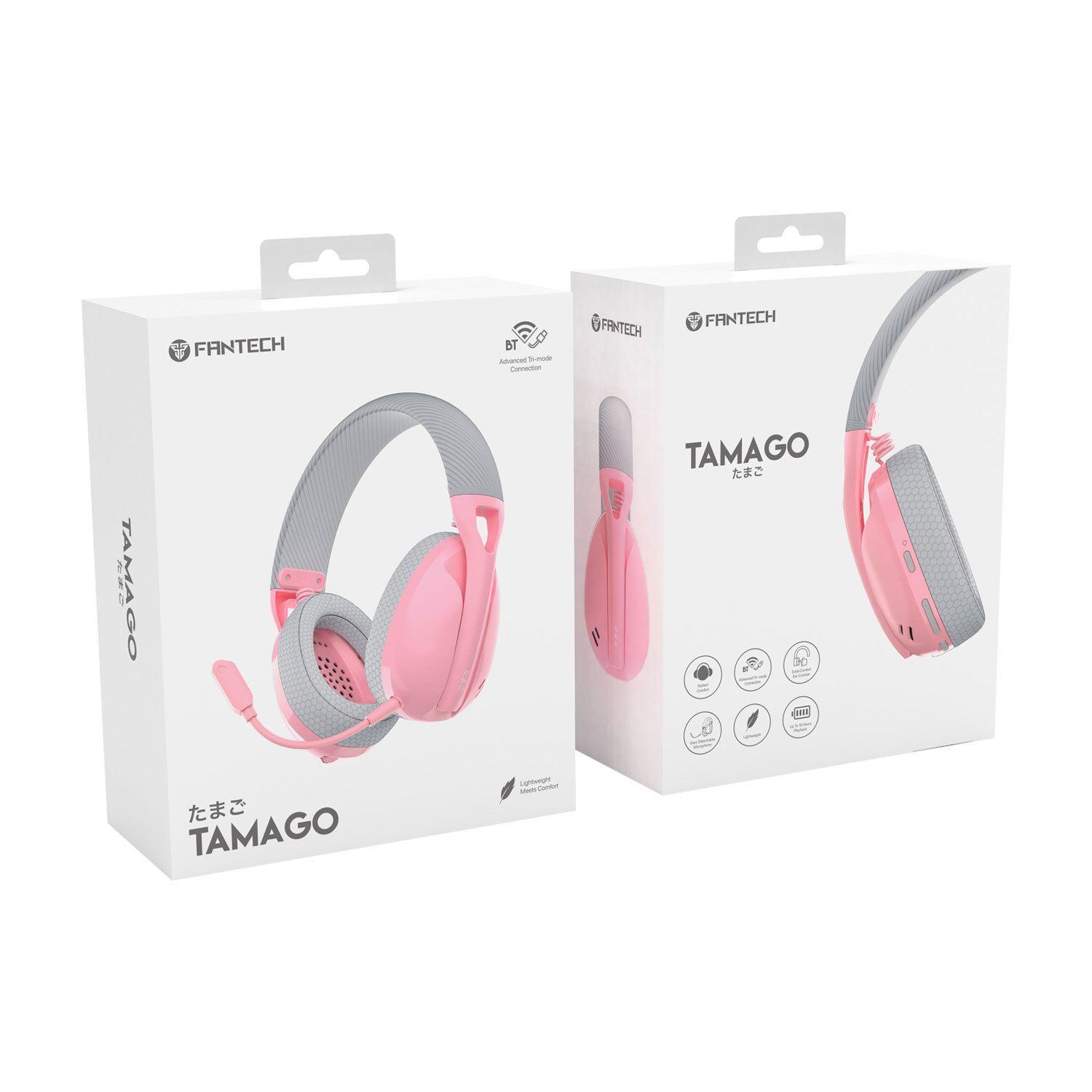 Audífonos Bluetooth Fantech TAMAGO Sakura Edition Multiplataforma -3