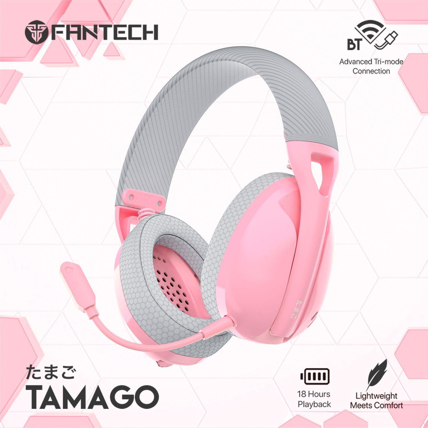 Audífonos Bluetooth Fantech TAMAGO Sakura Edition Multiplataforma -4
