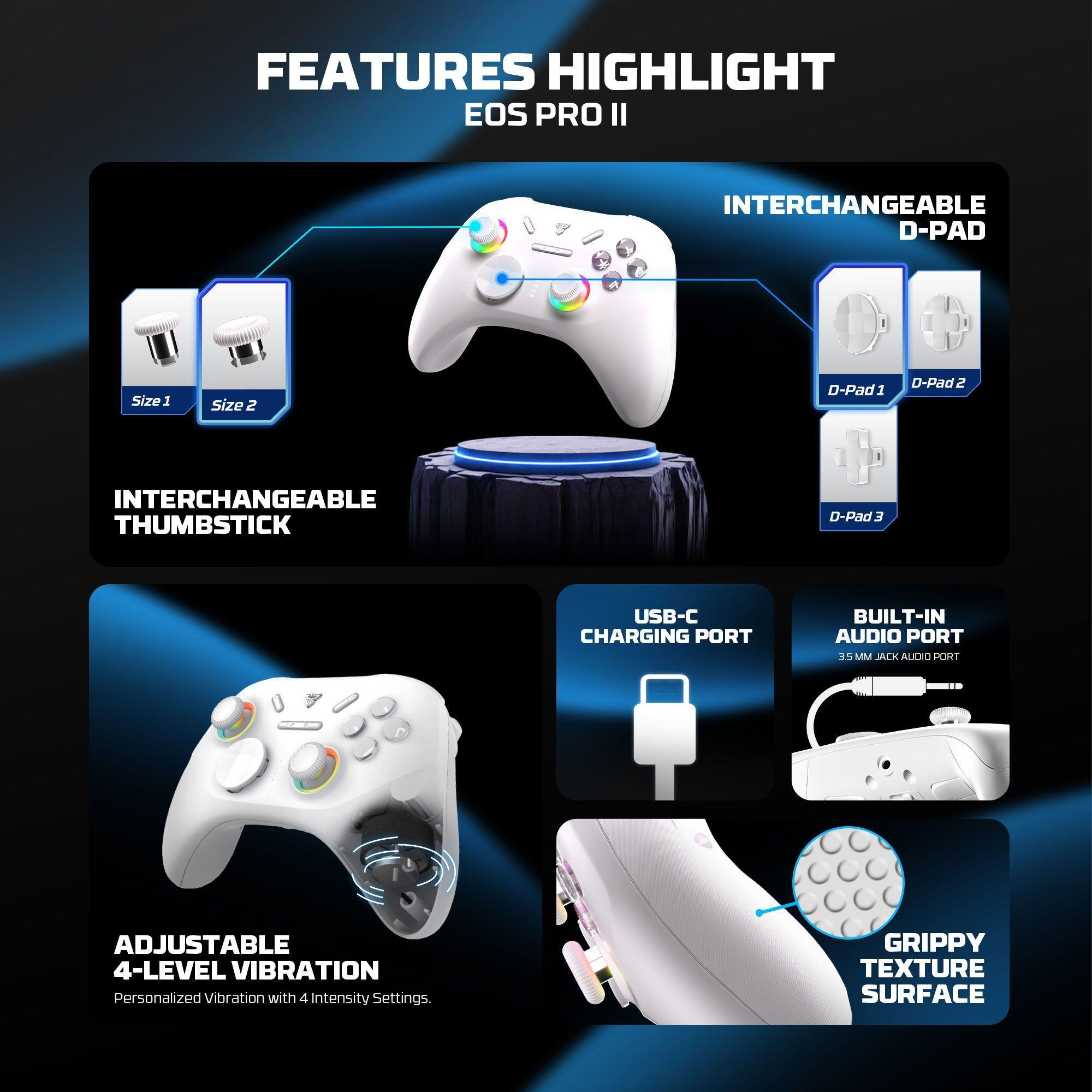 Control Inalámbrico Fantech EOS PRO II WGP15V2 Hall Effect 1000Hz Multiplataforma-2