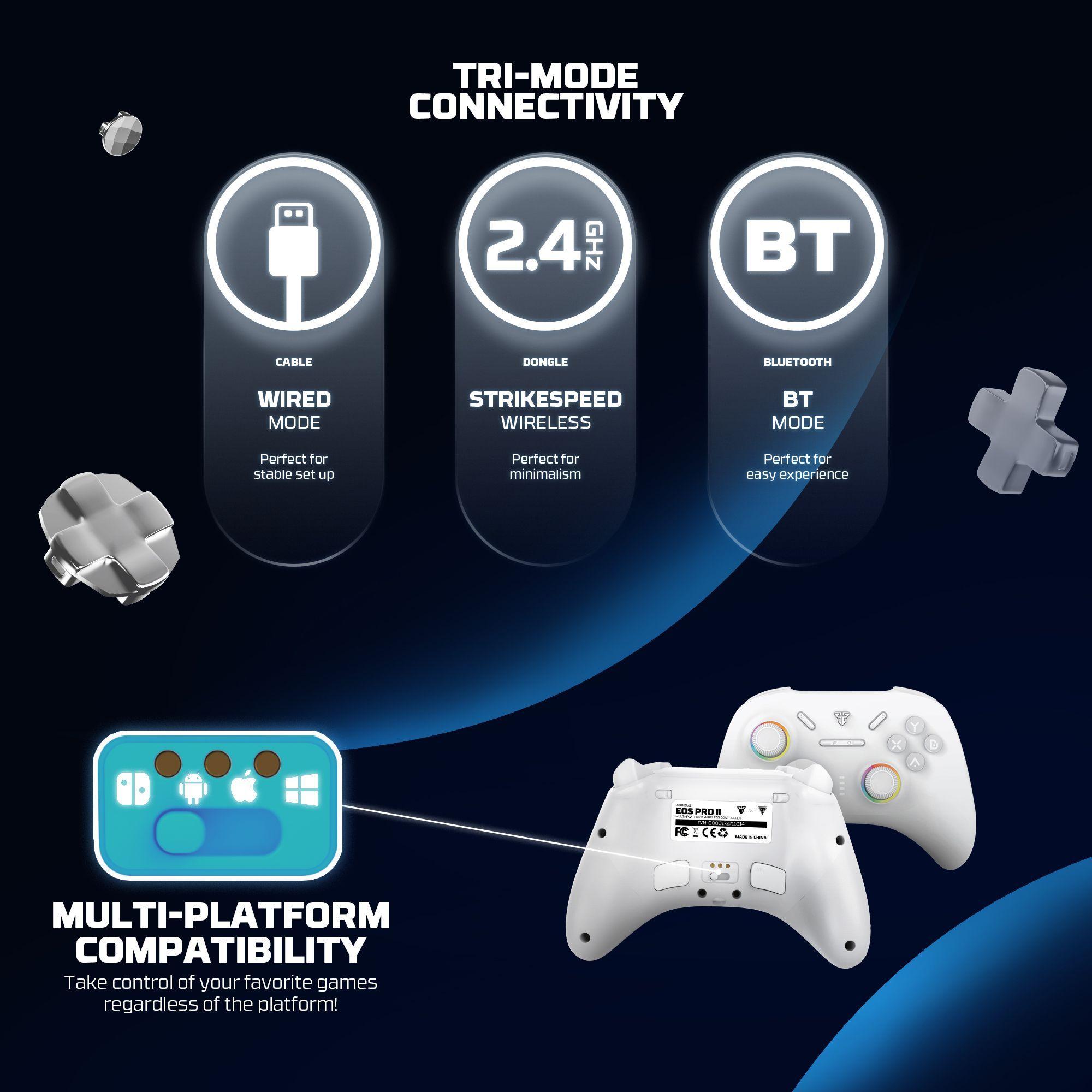 Control Inalámbrico Fantech EOS PRO II WGP15V2 Hall Effect 1000Hz Multiplataforma-3