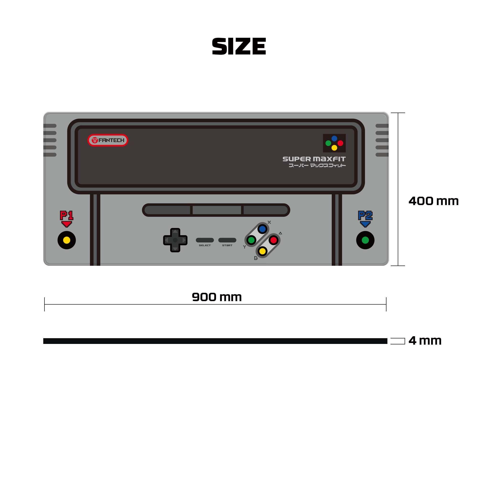 Mousepad Fantech ATO Deskmat MP905 XL SNES Edition – Superficie Premium y Base Antideslizante-4
