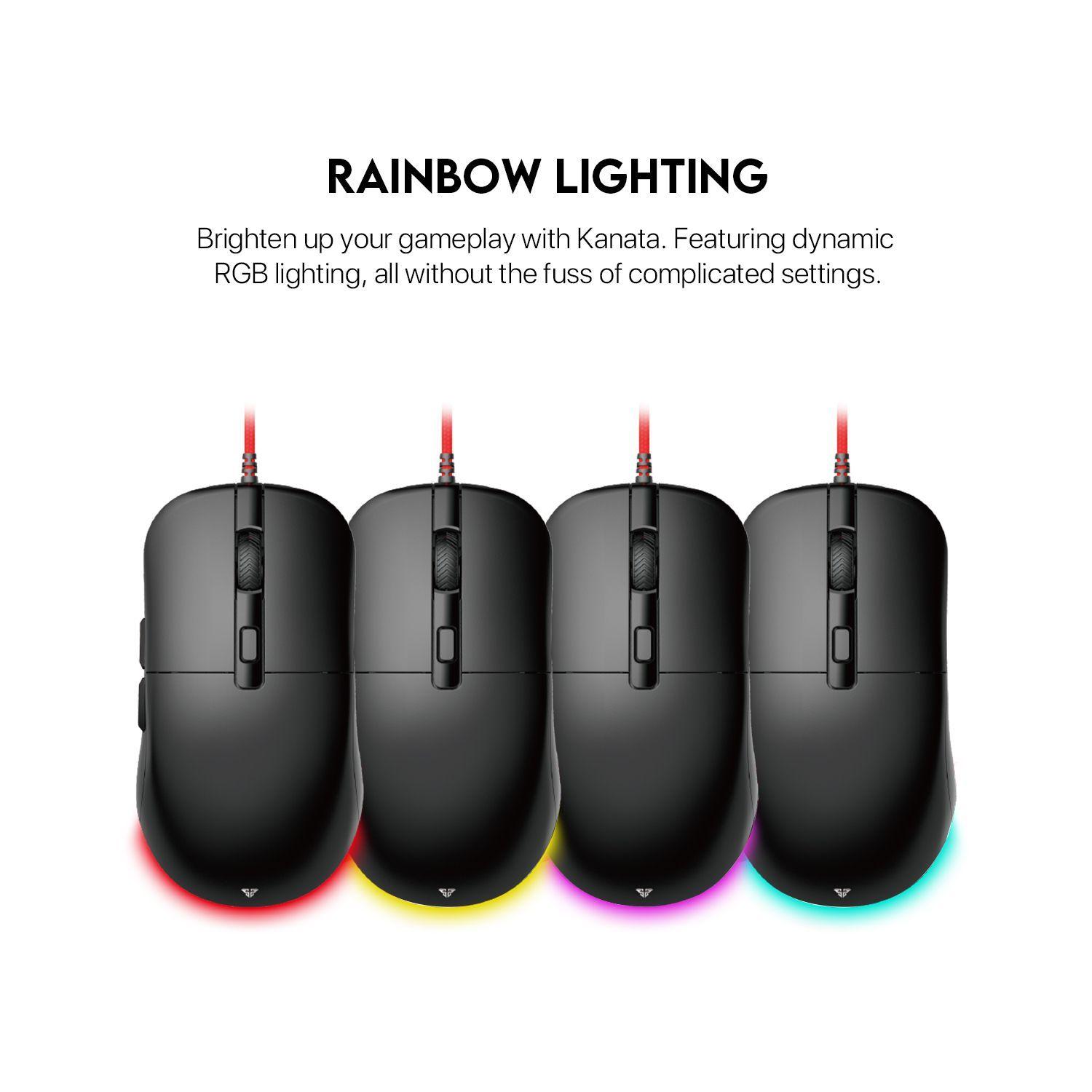 Mouse Gamer Fantech VX9 Kanata 3600 DPI Ambidiestro Ultraliviano con Iluminación LED-1