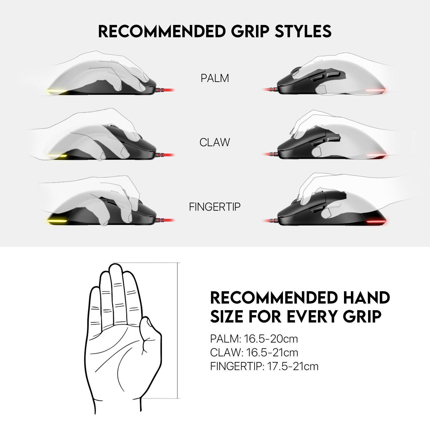 Mouse Gamer Fantech VX9 Kanata 3600 DPI Ambidiestro Ultraliviano con Iluminación LED-5