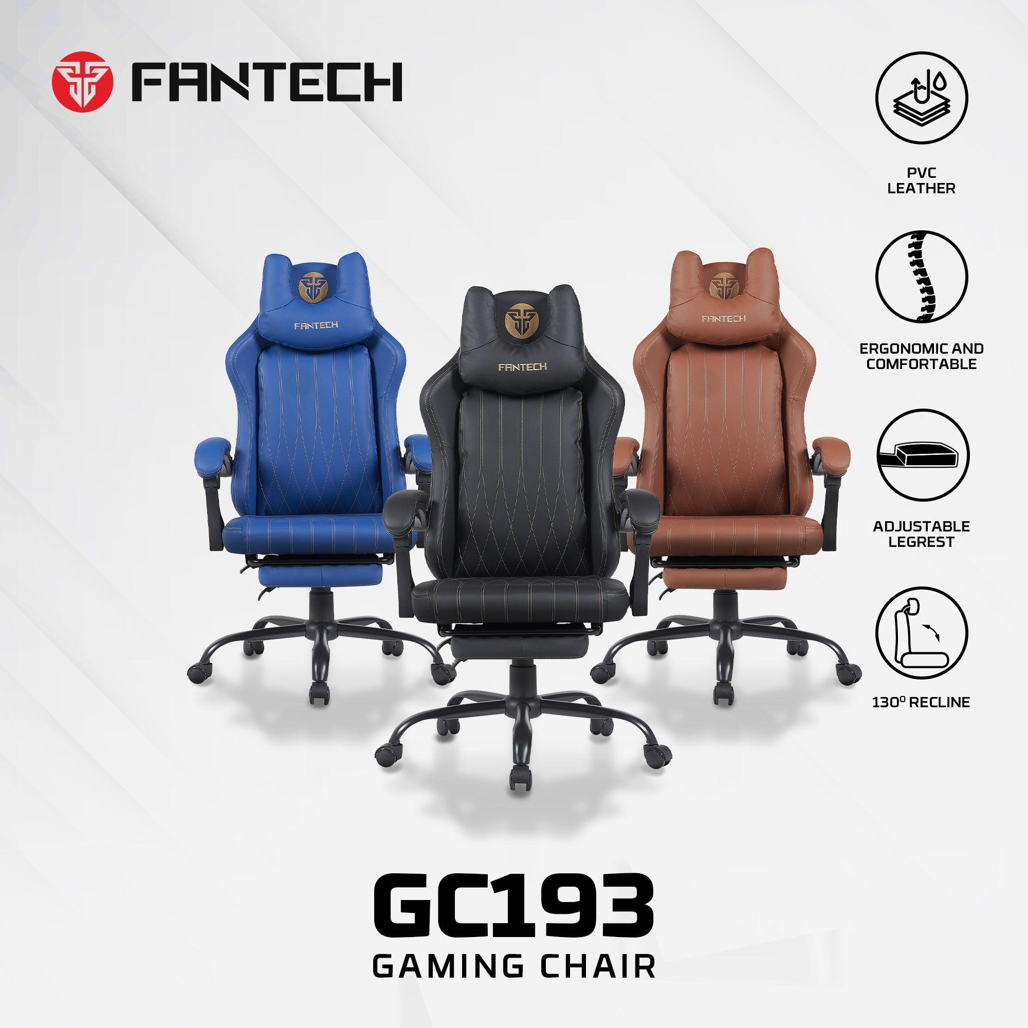 Silla Gamer Fantech GC193 Ergonómica con Reposapiés Reclinable Ecocuero hasta 130 kg-5