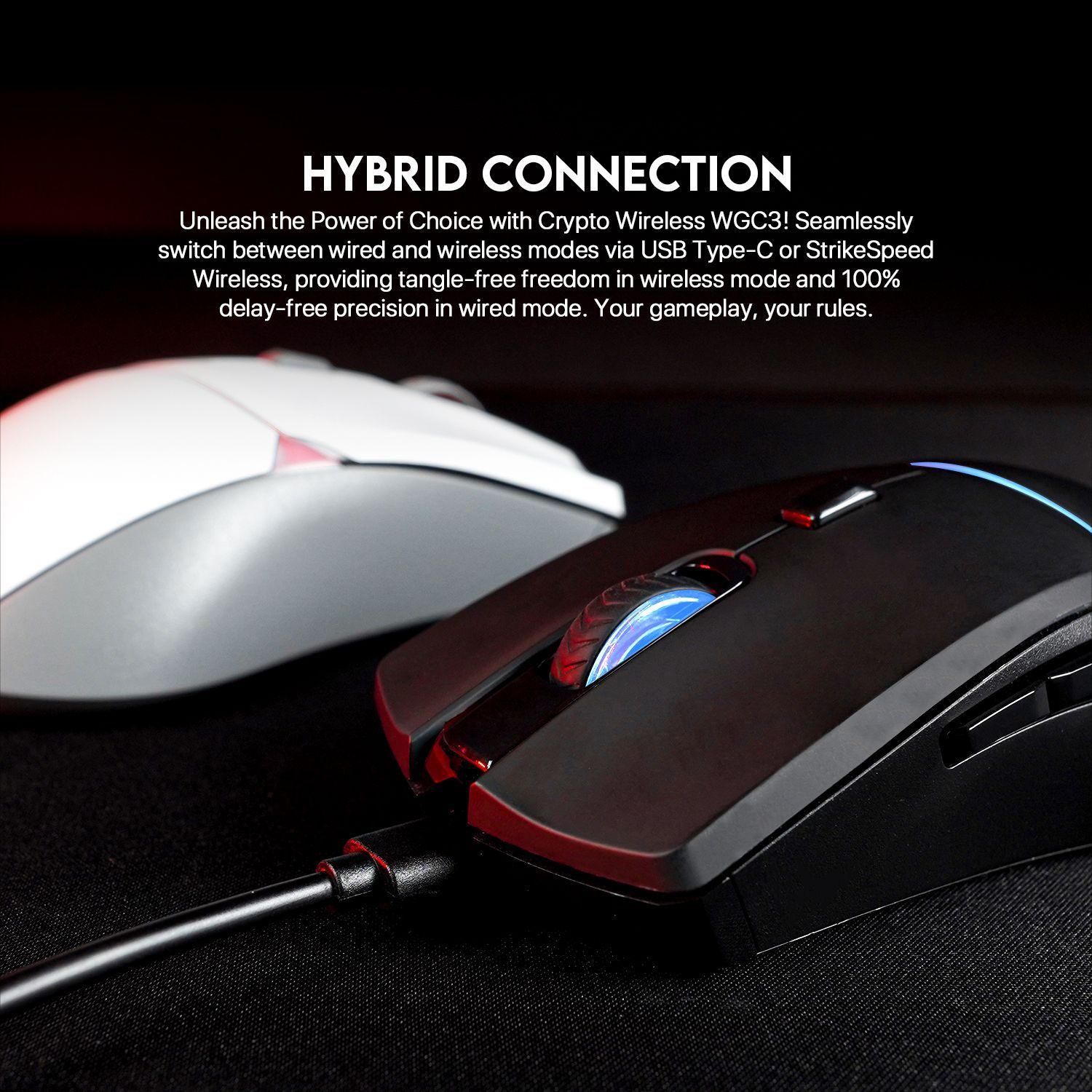 Mouse Inalámbrico Gamer Fantech WGC3 Crypto 10000 DPI Wireless 2.4GHz RGB-4