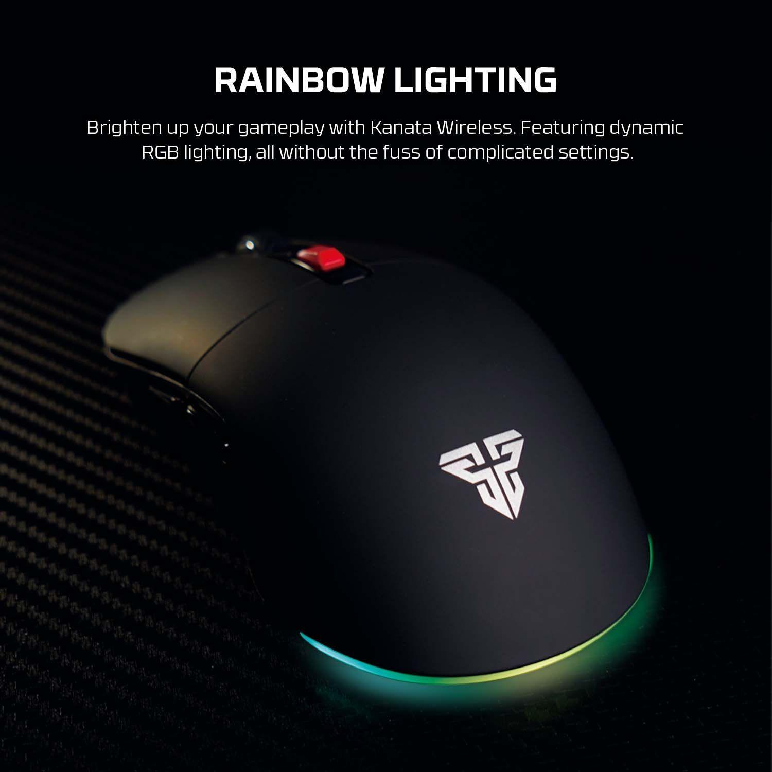 Mouse Inalámbrico Fantech WG9 Kanata Wireless RGB 2000 DPI con Sensor Pixart-6