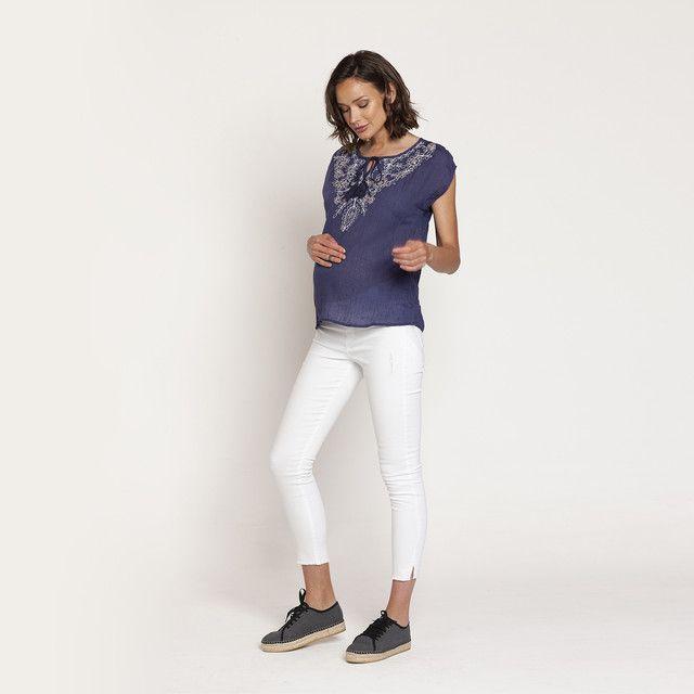 Jeans Maternal Anita Pitillo Dremel Blanco-3