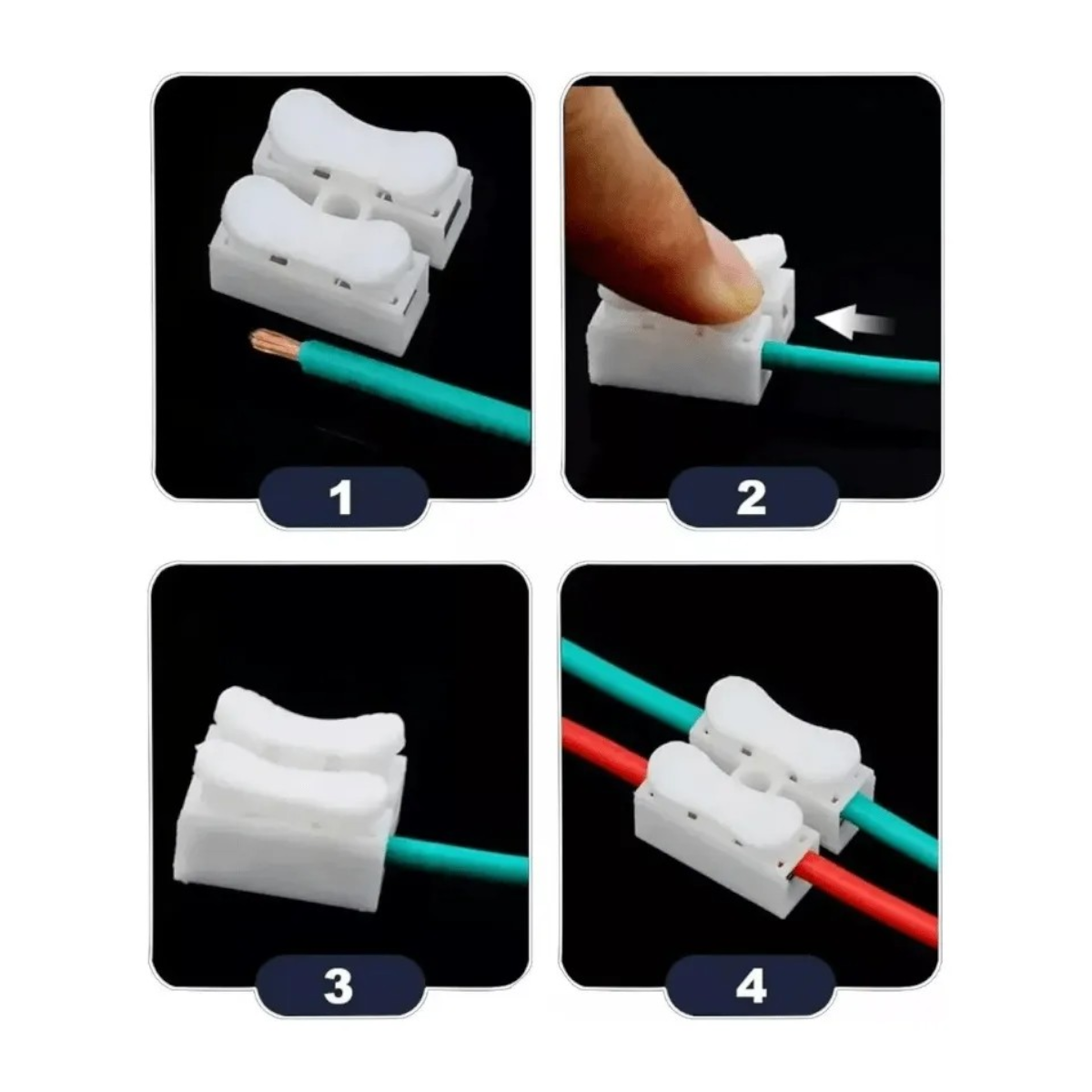 Regleta PVC Empalme Conexión Rápida Blanca 400unds-2