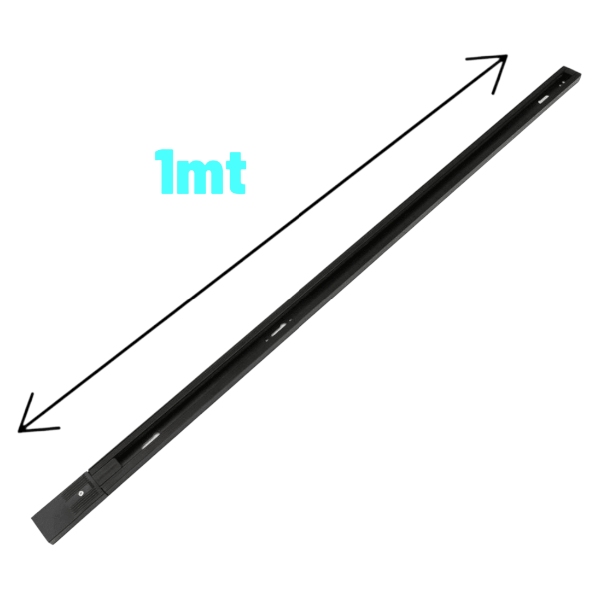 Lámpara 4 Focos Negros Gu10 Luz Neutra con Riel de 1mt-4