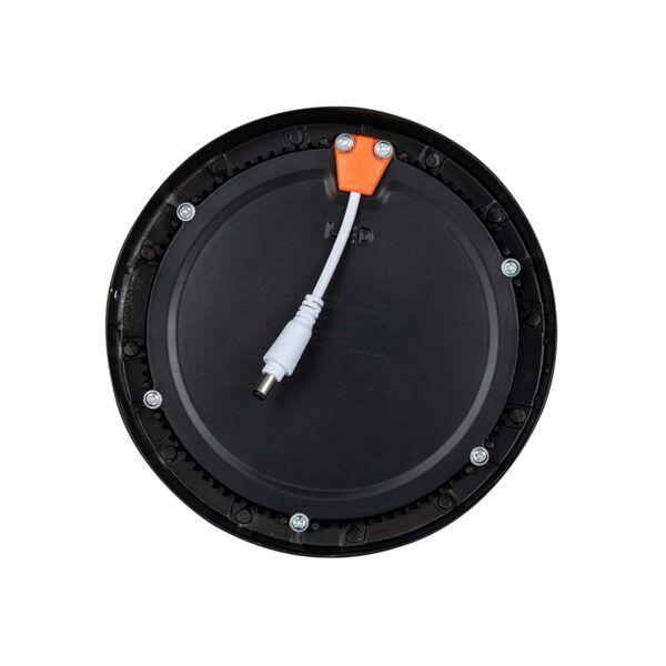 6 Paneles Sobrepuesto Pro Negro Redondo 6W Luz Neutra-4