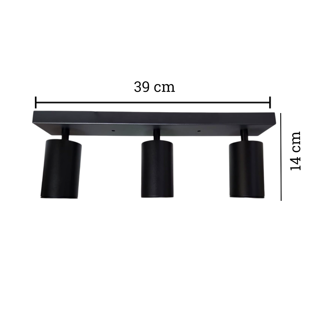 Aplique Altair III de 3 Focos Negro Luz Cálida-2