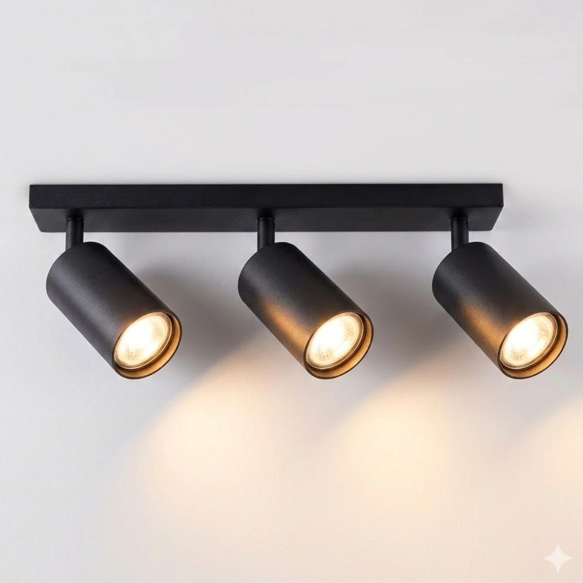 Aplique Altair III de 3 Focos Negro Luz Cálida-3