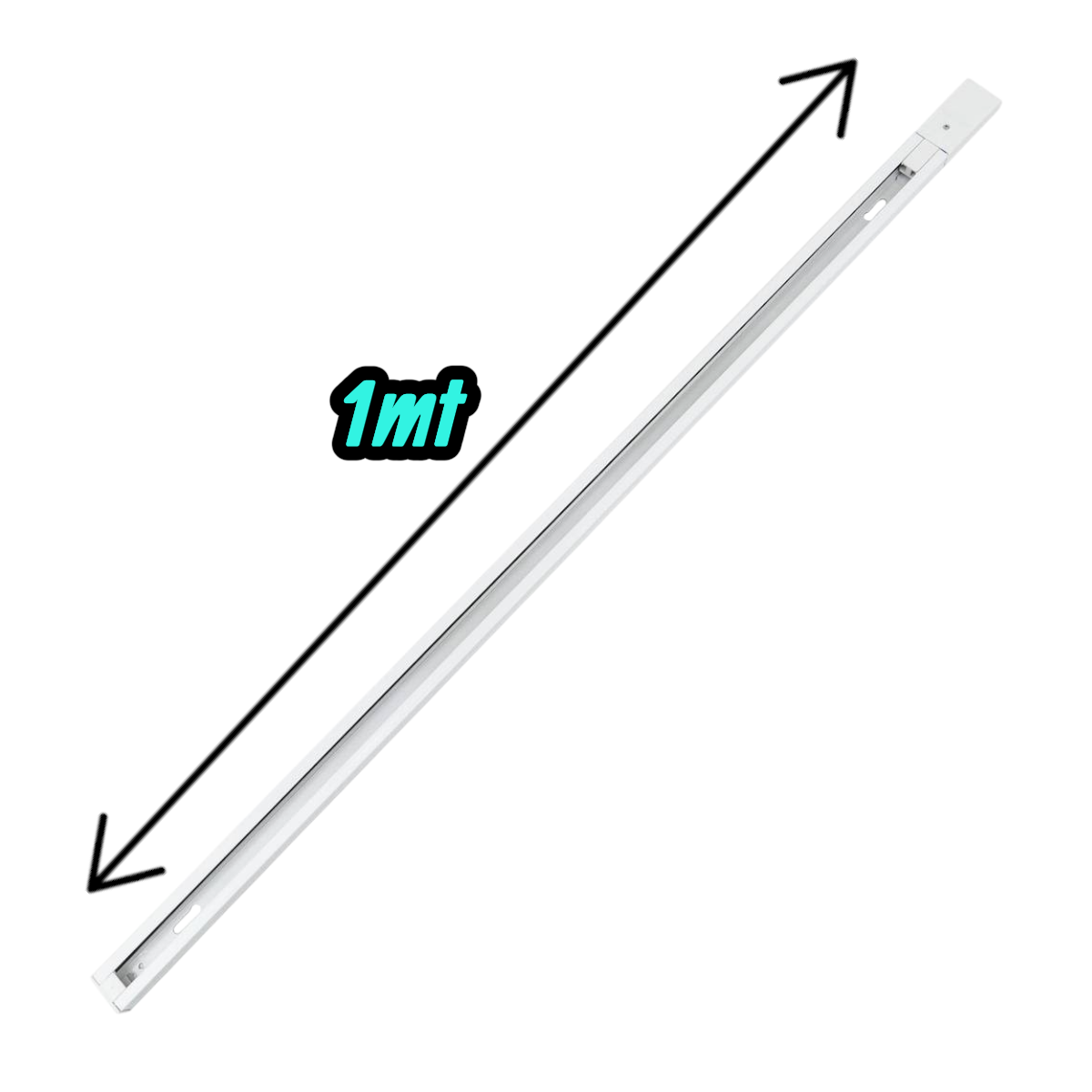 Lámpara 3 Focos Blancos Hexagonal Luz Fría con Riel de 1 Metro-4