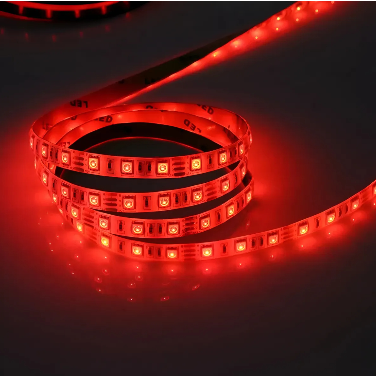 3 Cintas Led 12V 5050 14.4W IP20 60Led/m 5mt Rojo-2