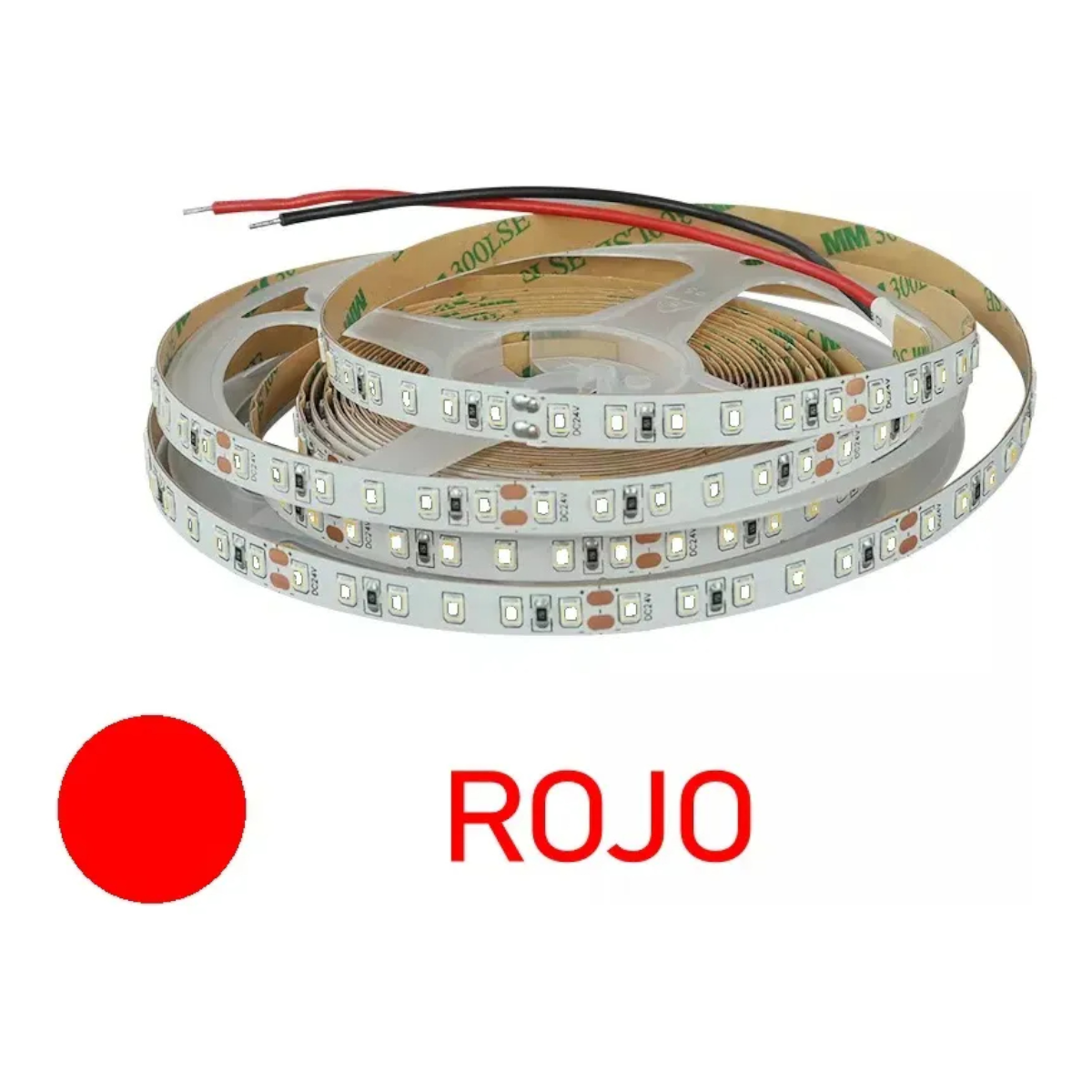 5 Cintas Led Rojo 12V 4040 IP20 5mt Super Eficiente-2