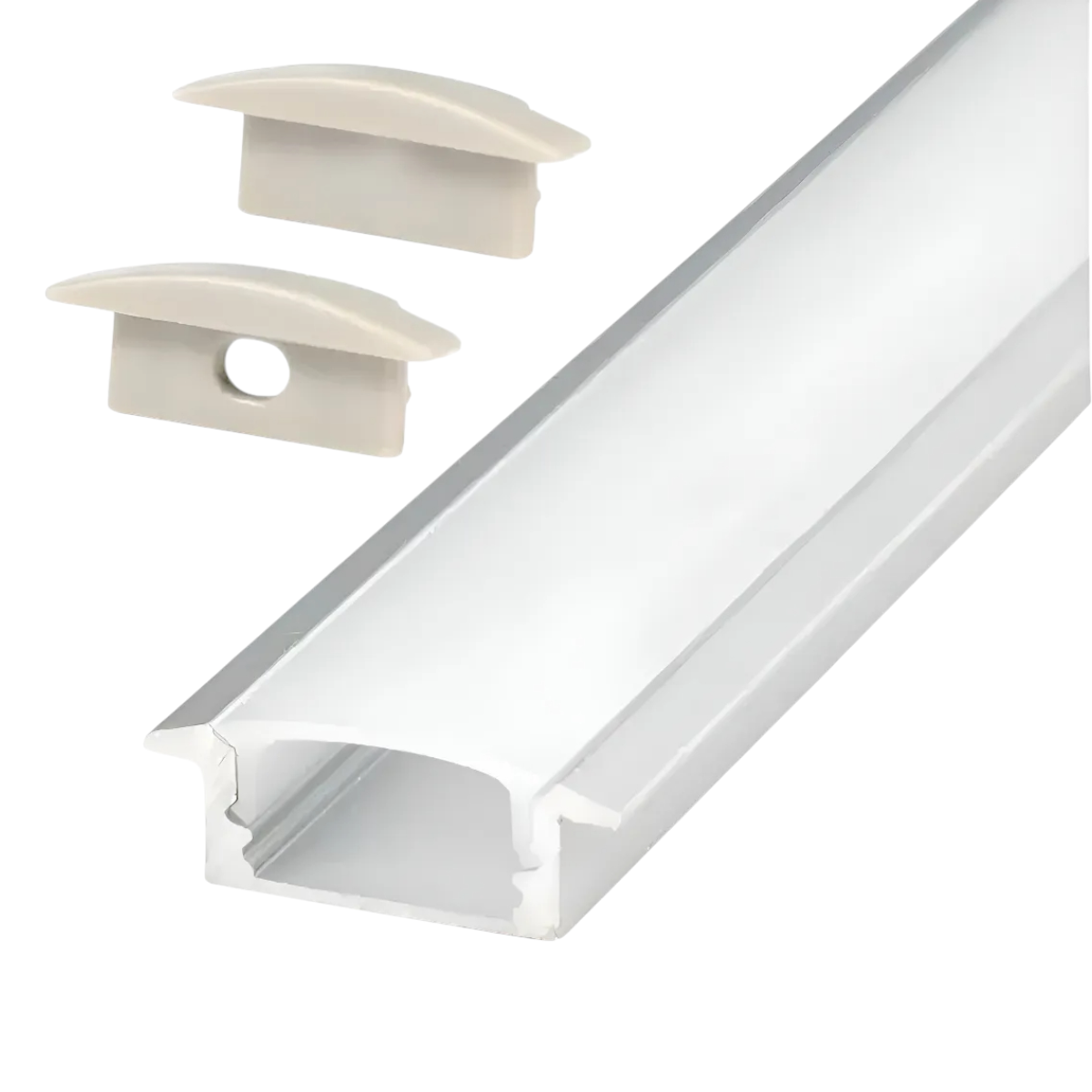 9 Perfiles de 1 metro Plano Embutido para Cinta Led 1204-3