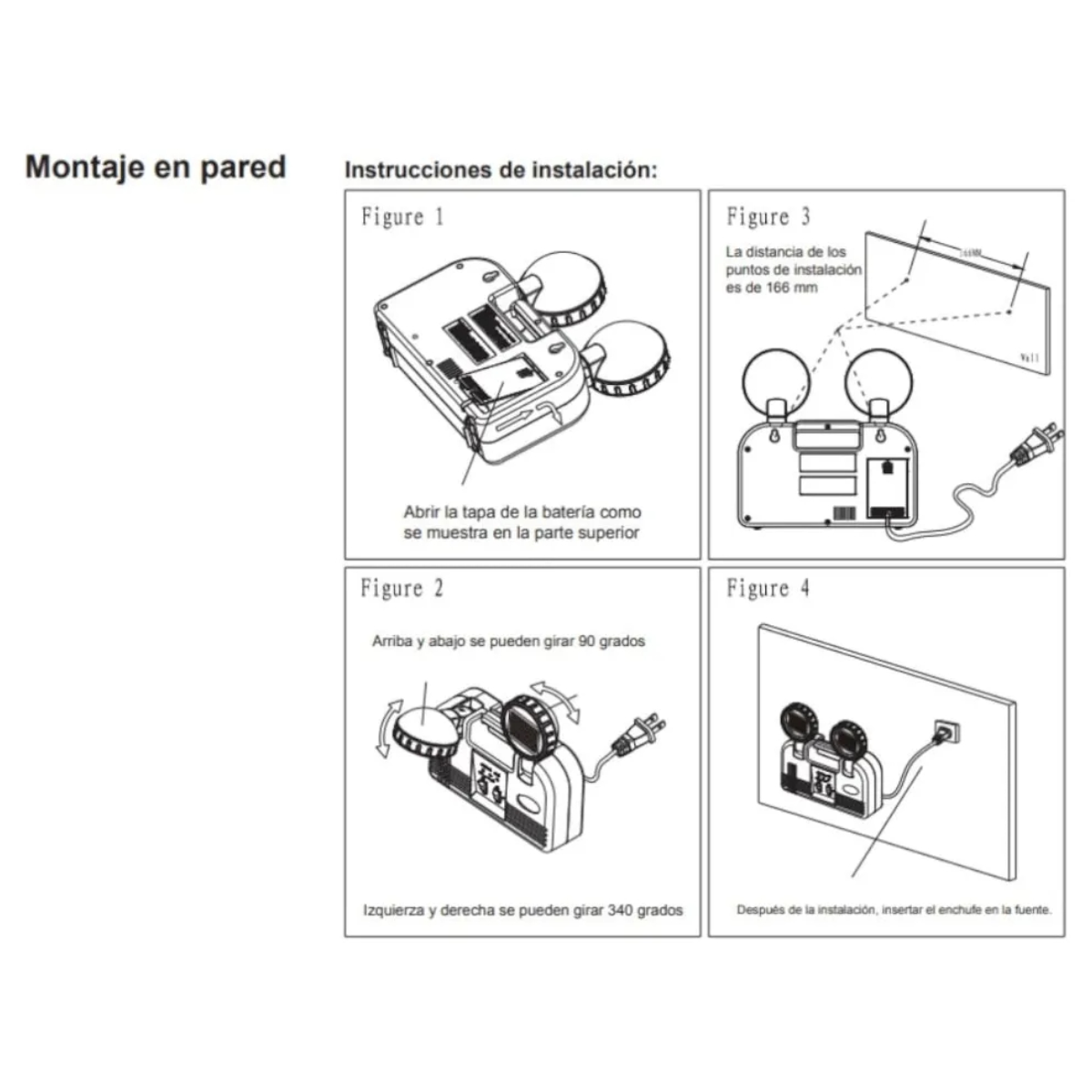 Lámpara Emergencia Profesional Mickey 3 Horas 3000 Lúmenes-4