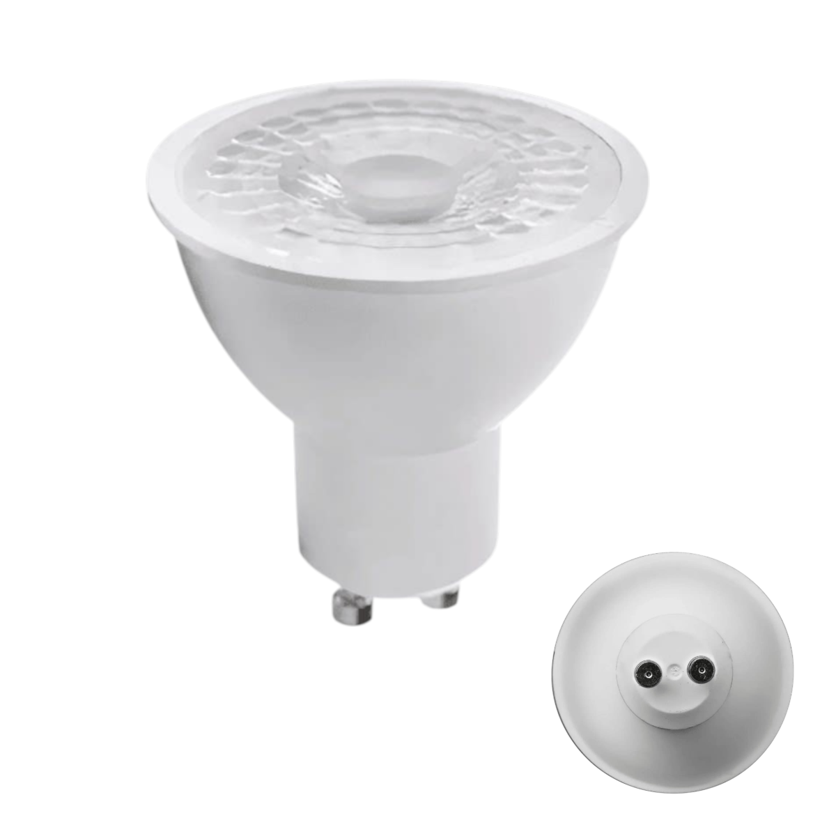 6 Focos Basculantes Blancos Base Gu10 Luz Cálida-3